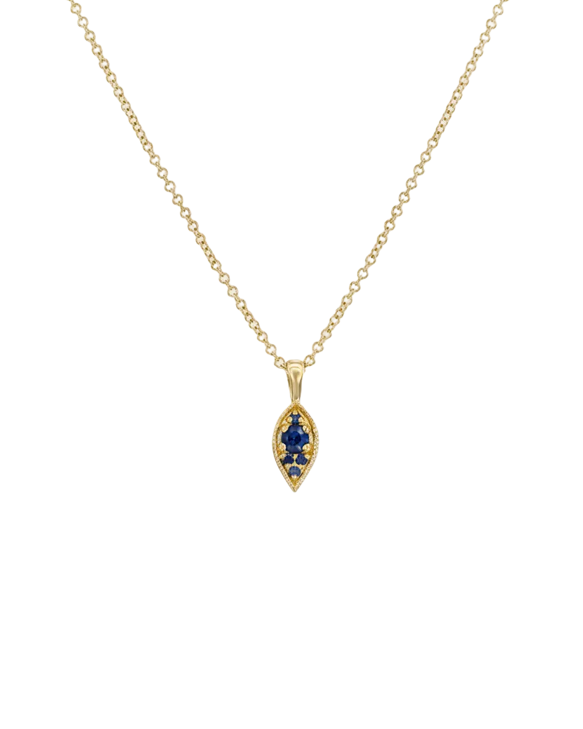 Jane Gold Necklace Sapphire