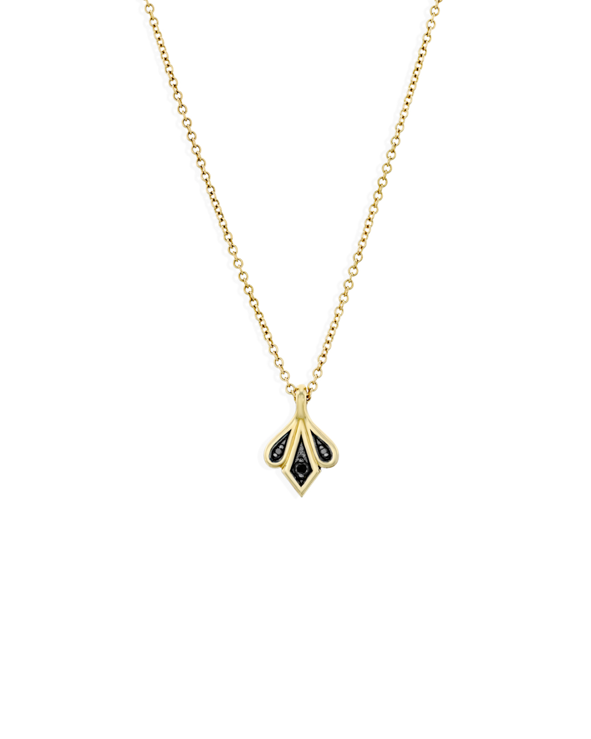 Roza Necklace black diamonds