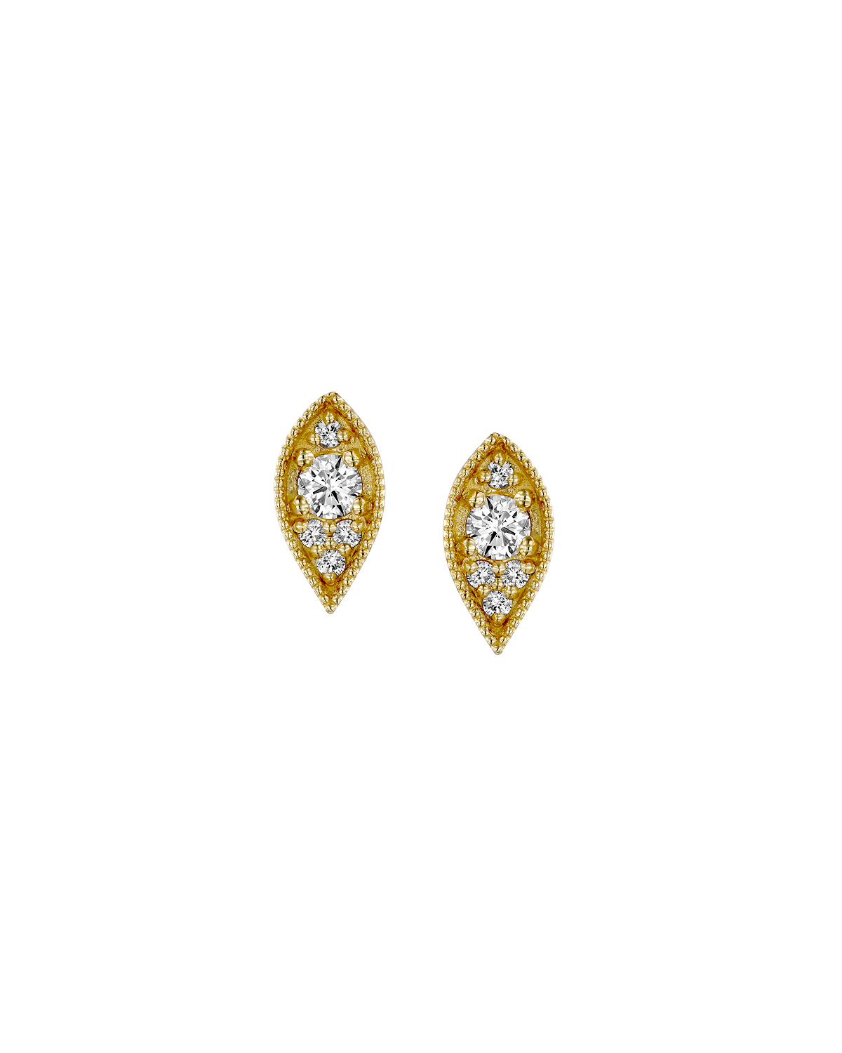 Jane Gold Earring White diamonds