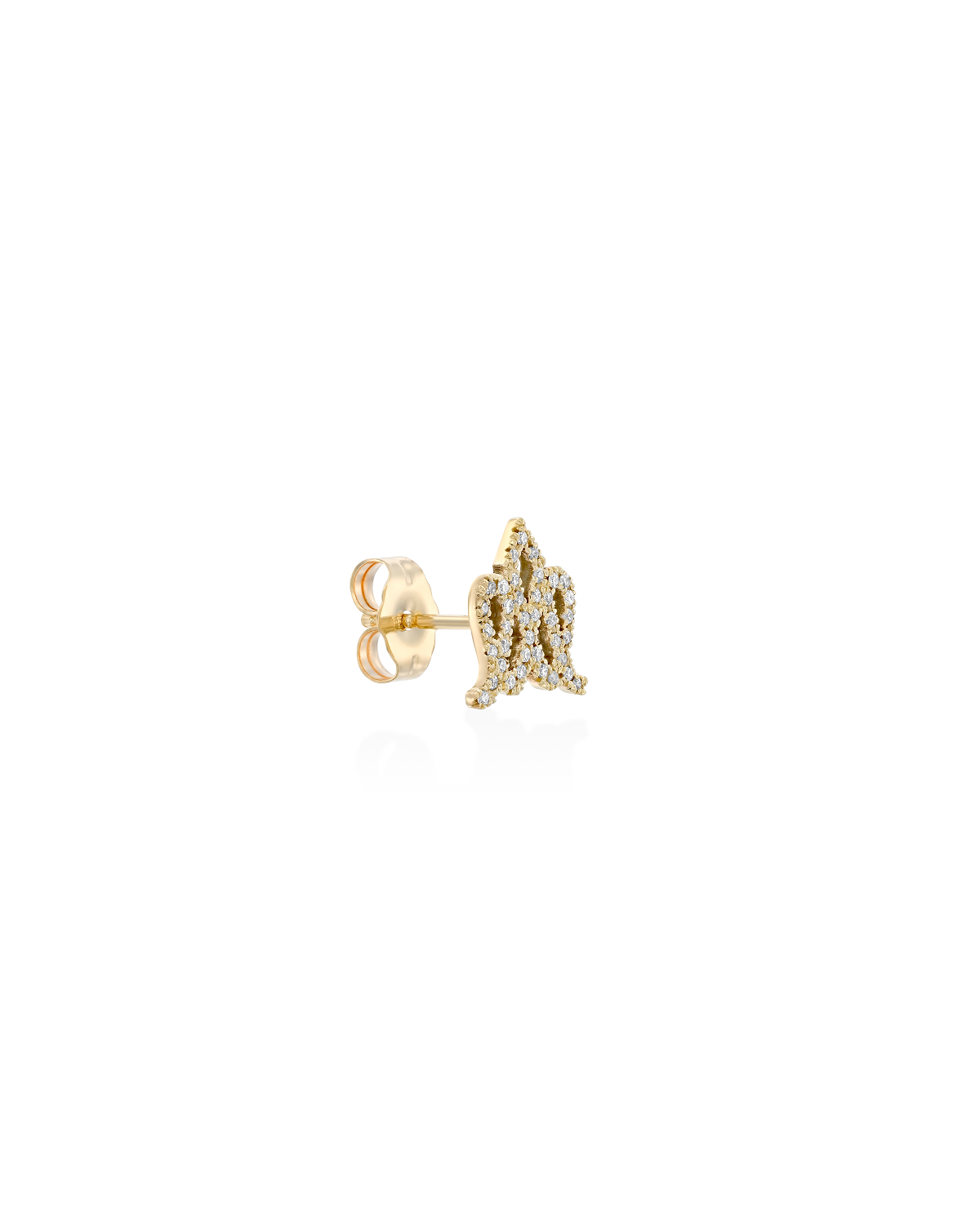 Crown Gold Earring with Diamonds