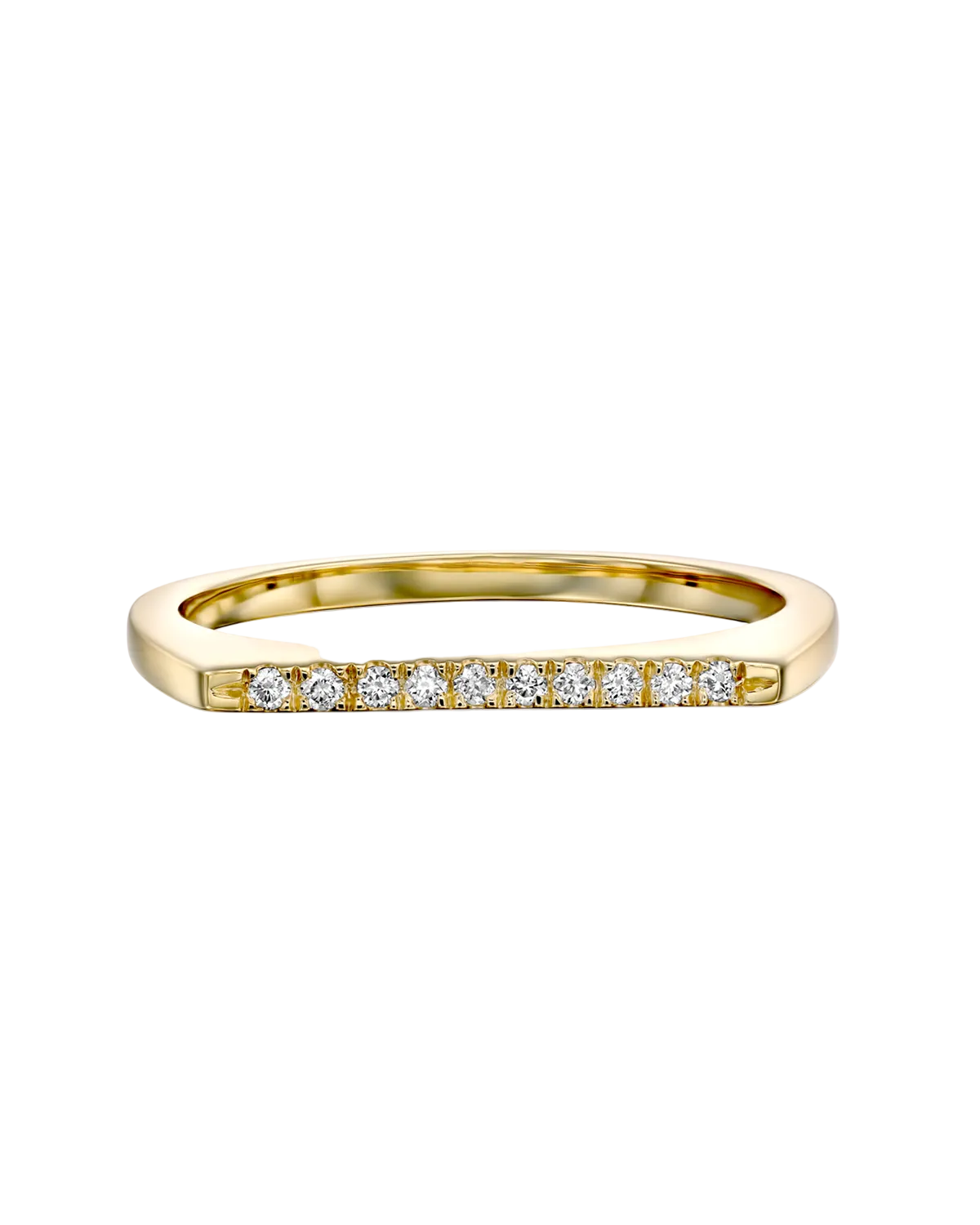 Miranda Encrusted Gold Ring White Diamonds