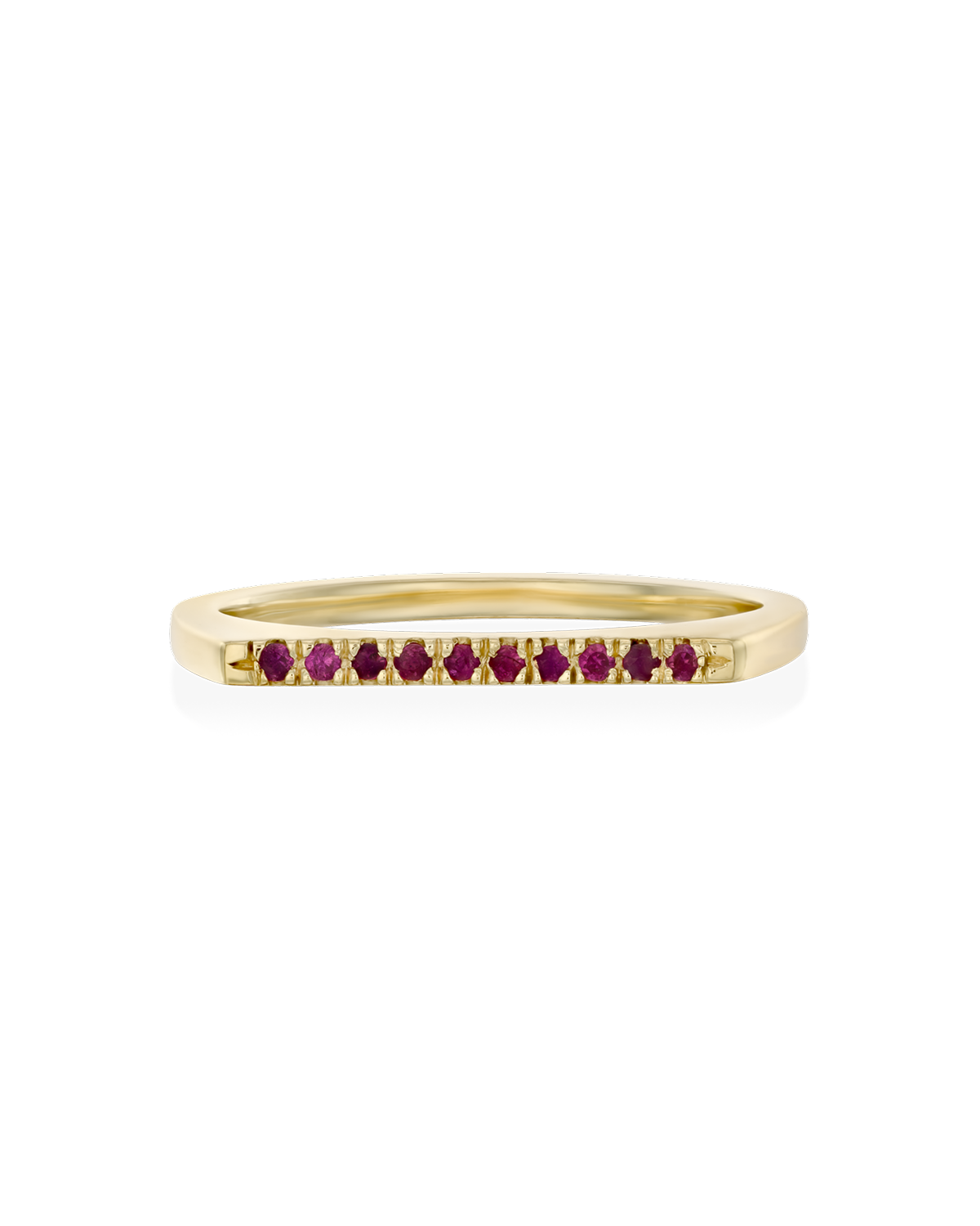 Miranda Encrusted Gold Ring With Rubies