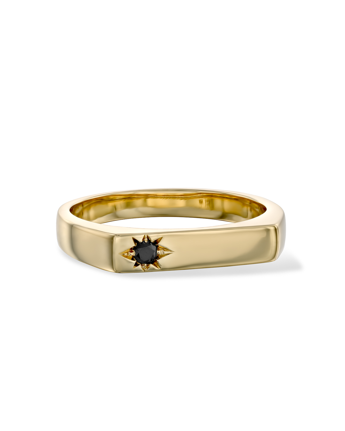 Charlotte Gold Ring Black Diamond