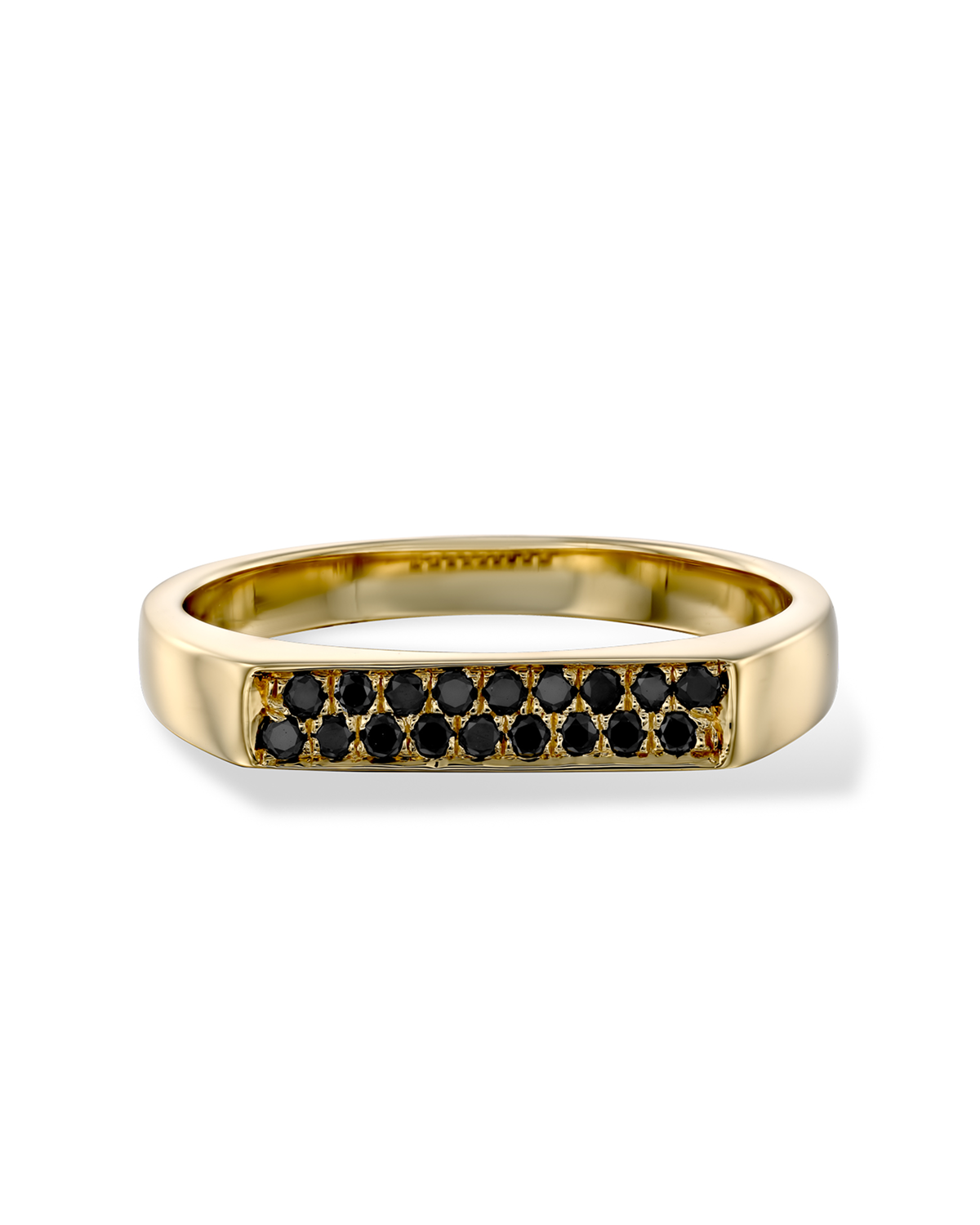 Charlotte Gold Ring Black Diamonds