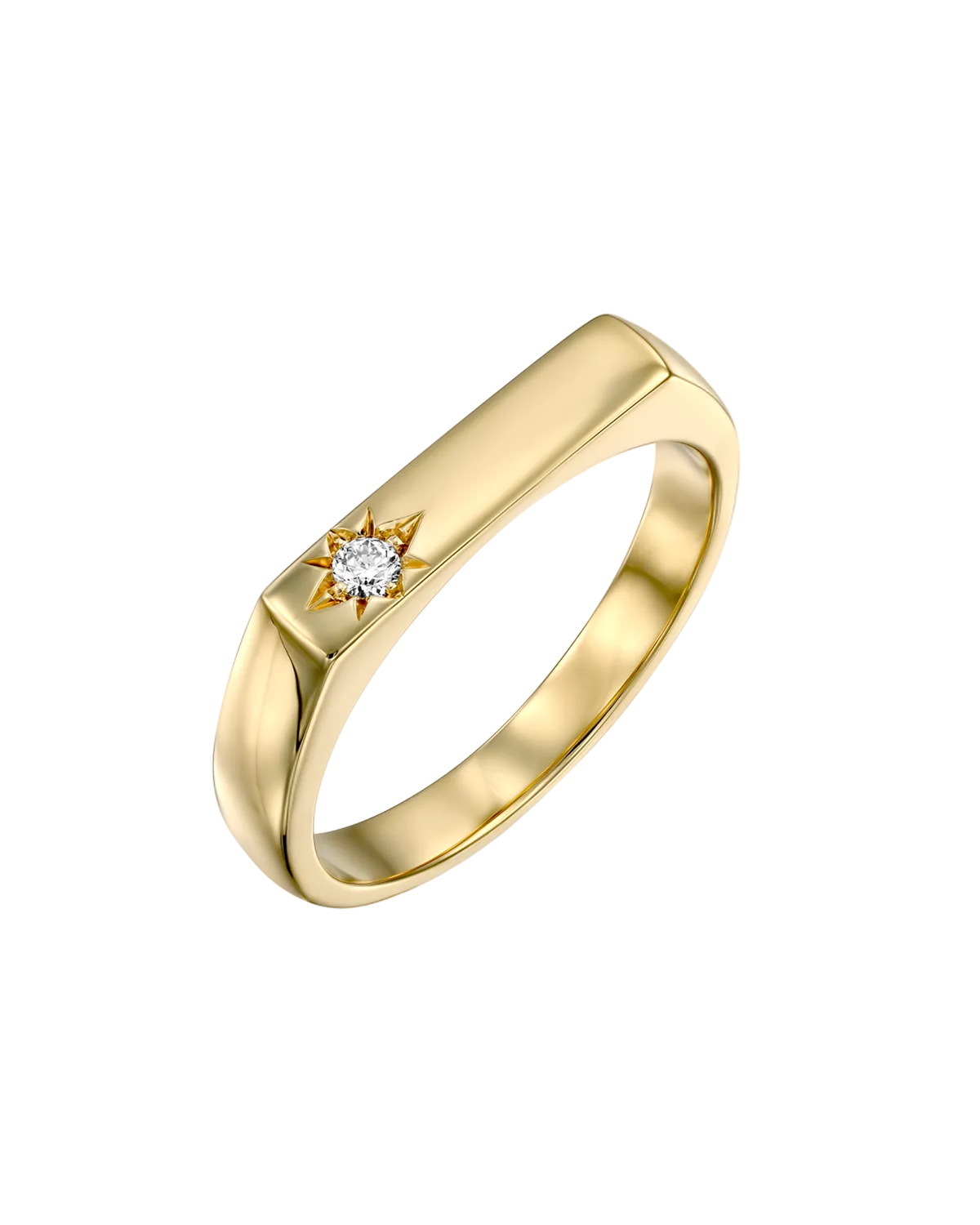 Charlotte Gold Ring White Diamond