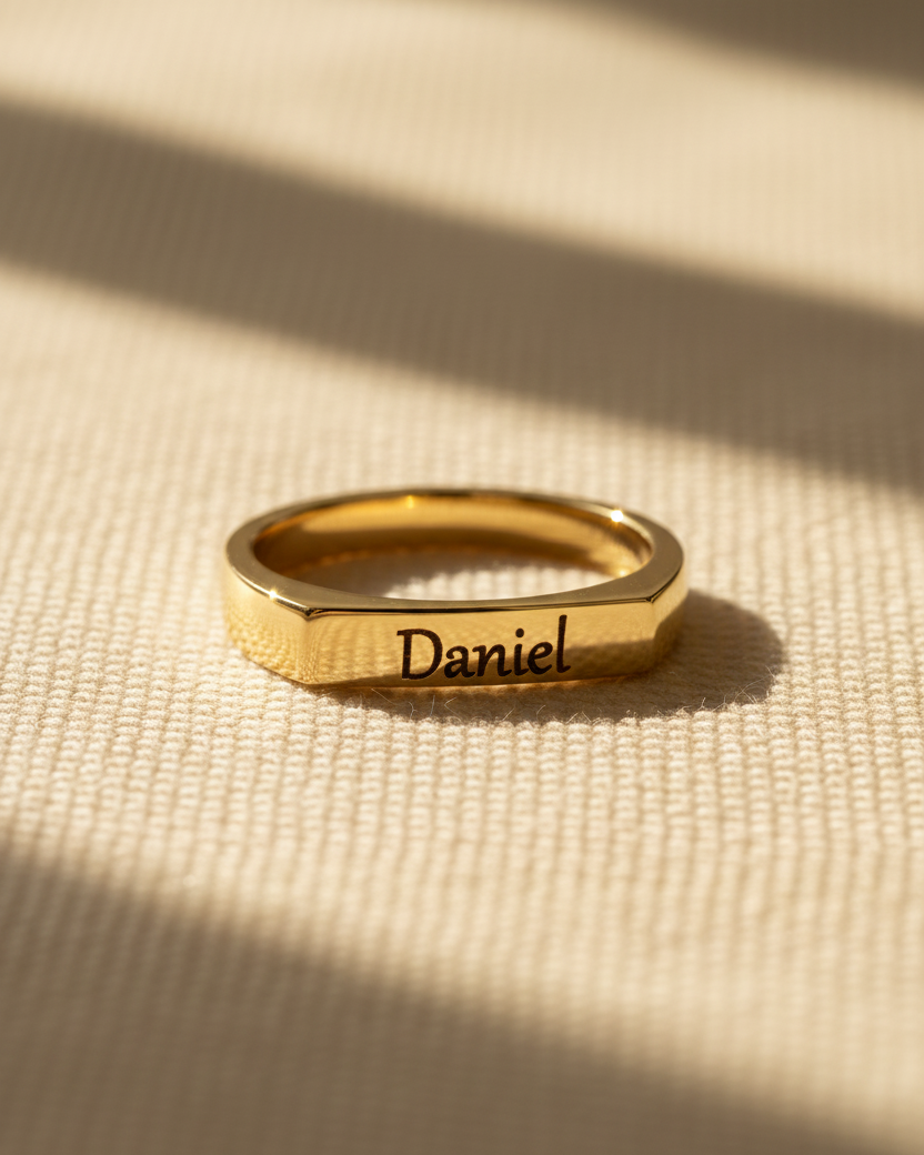 Charlotte Gold Ring & Engraving