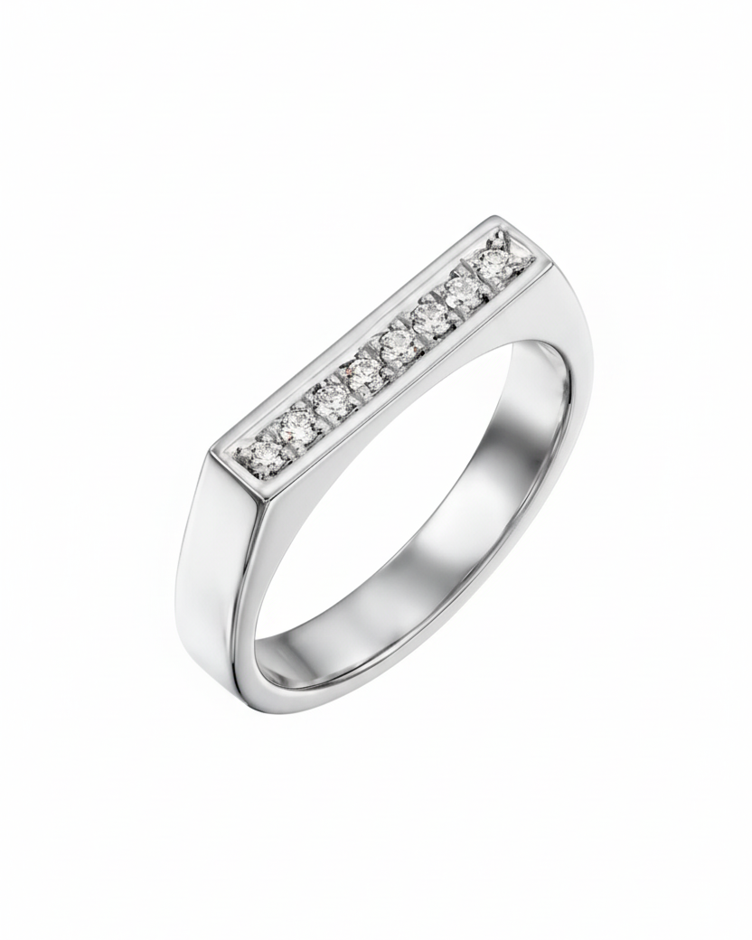 Charlotte White Gold Ring White Diamonds