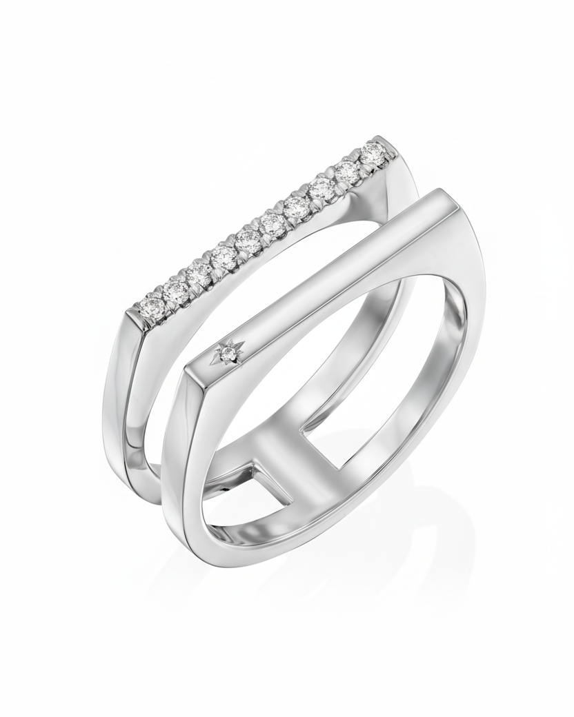 Arin Gold Ring white diamonds