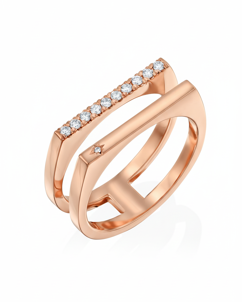 Arin Gold Ring white diamonds
