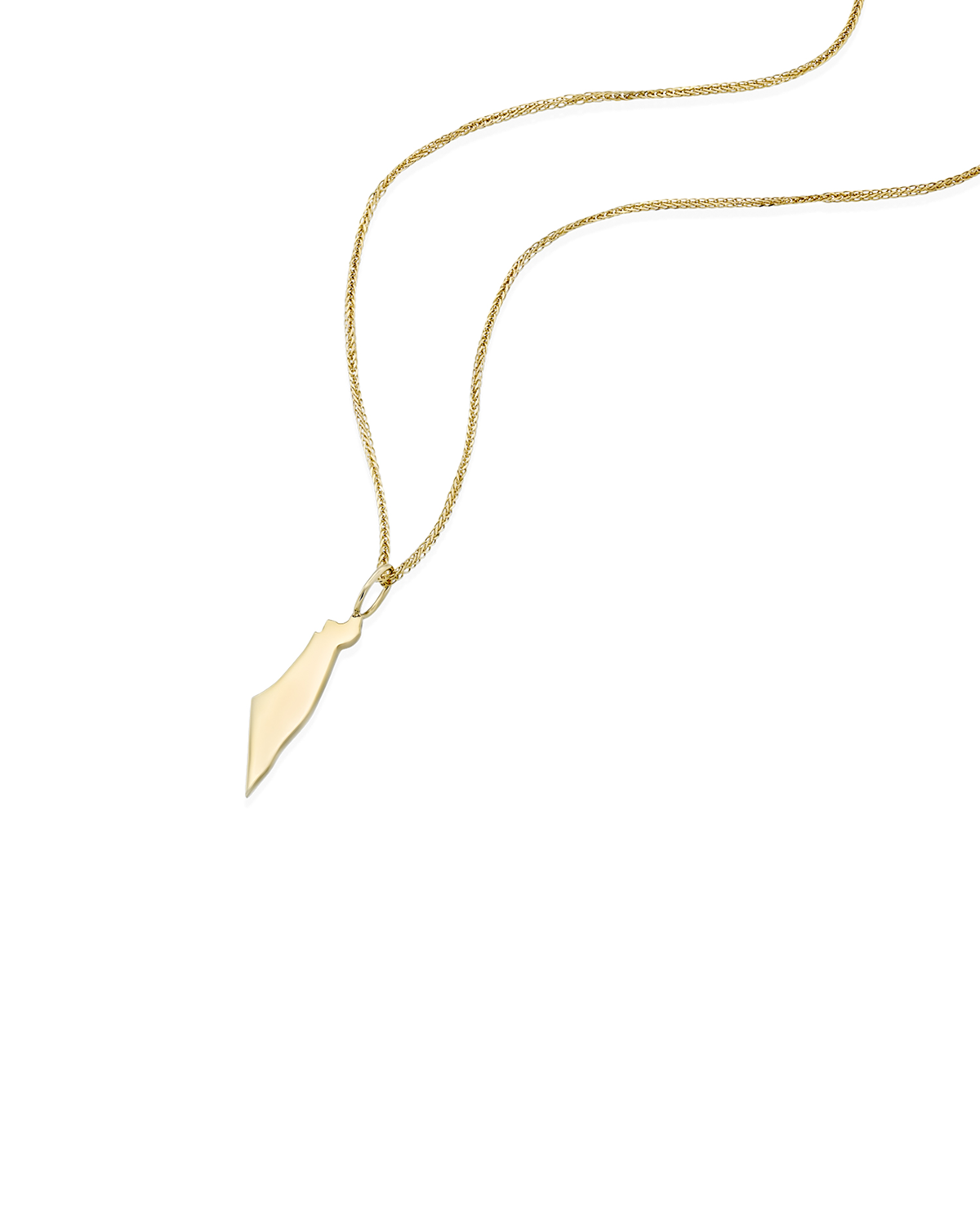 Israel map Gold pendant