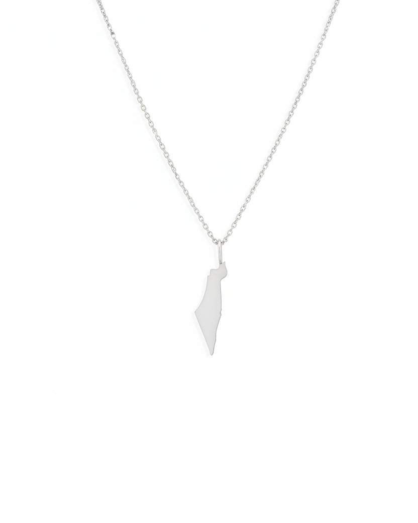 Israel map Gold pendant