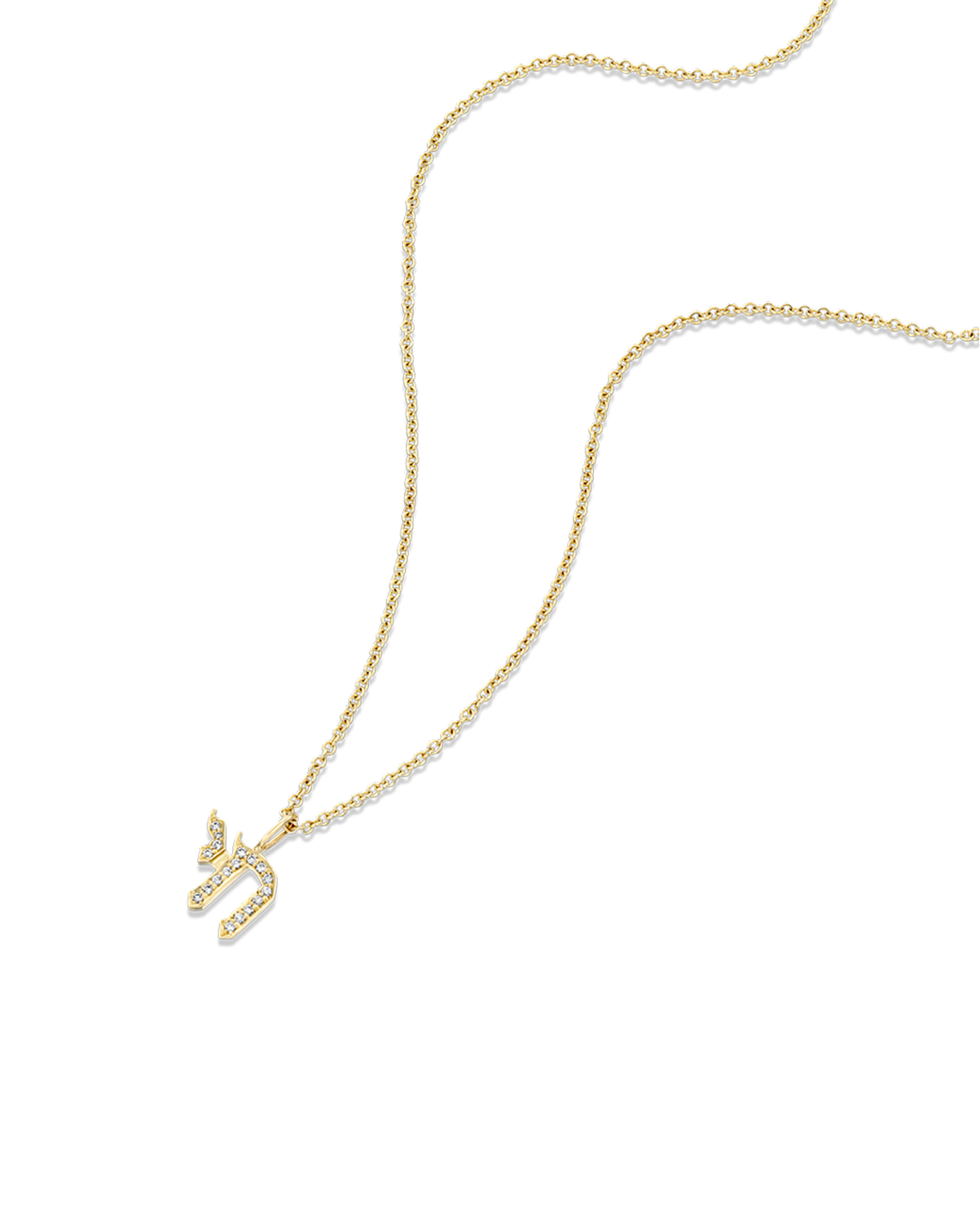 Chai Gold Necklace with Diamonds