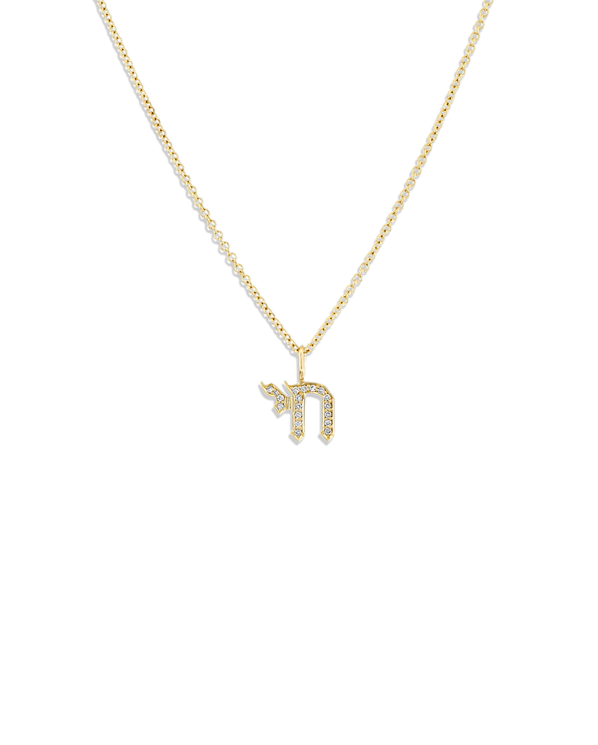 Chai Gold Necklace with Diamonds