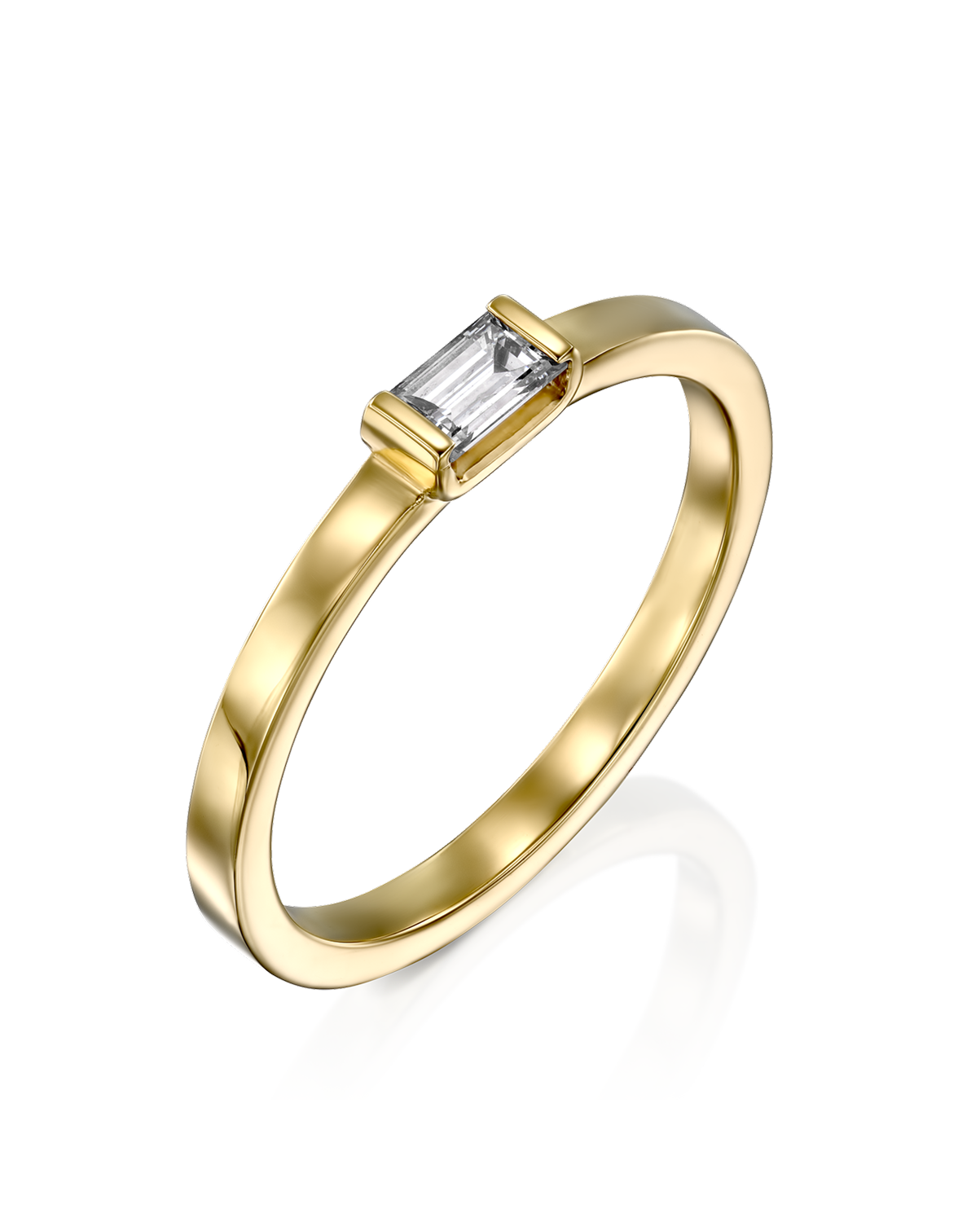 Baguette Gold Ring Diamond