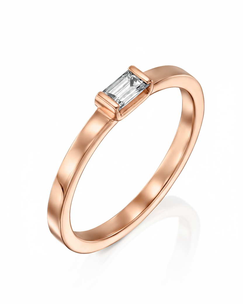 Baguette Gold Ring Diamond