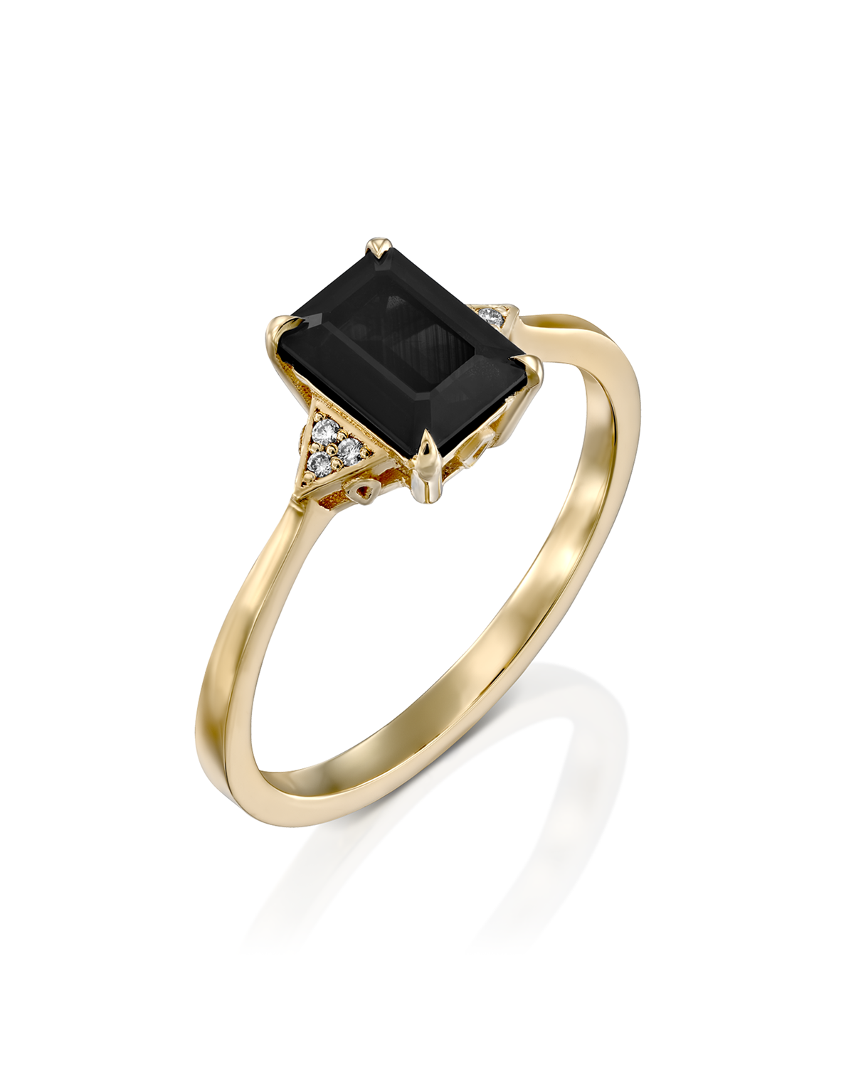 Meghan Ring With Black Diamond