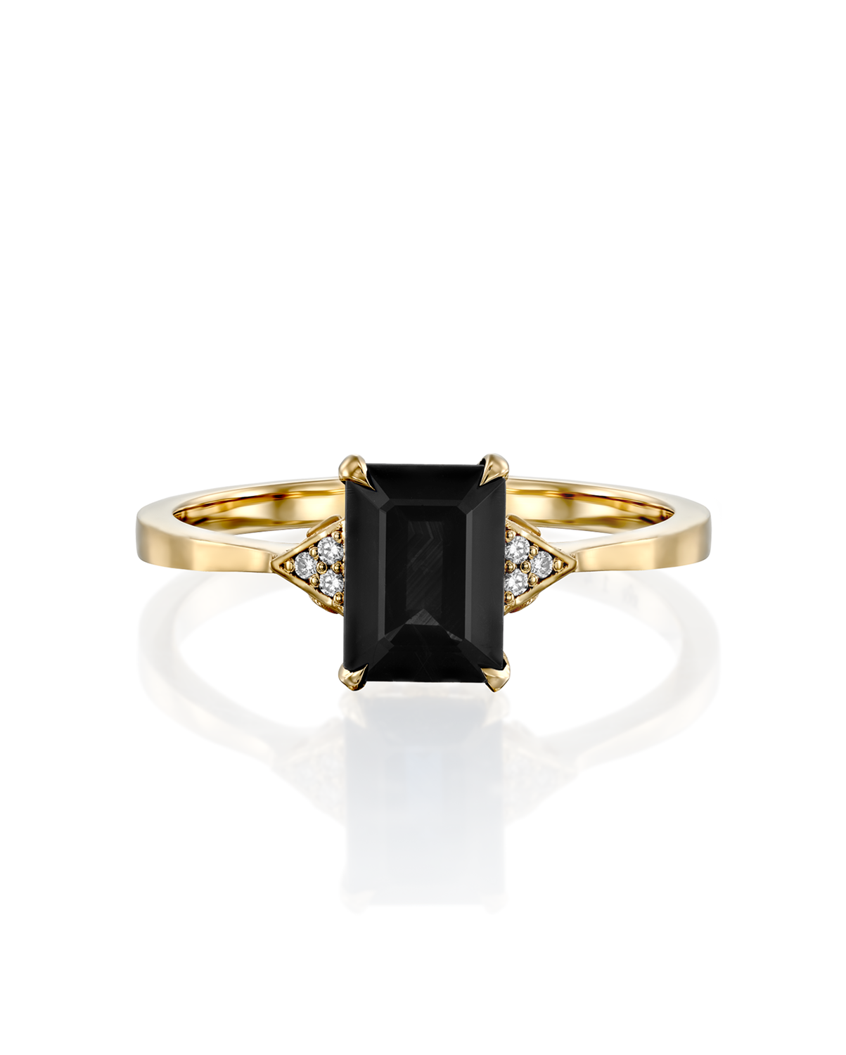 Meghan Ring With Black Diamond