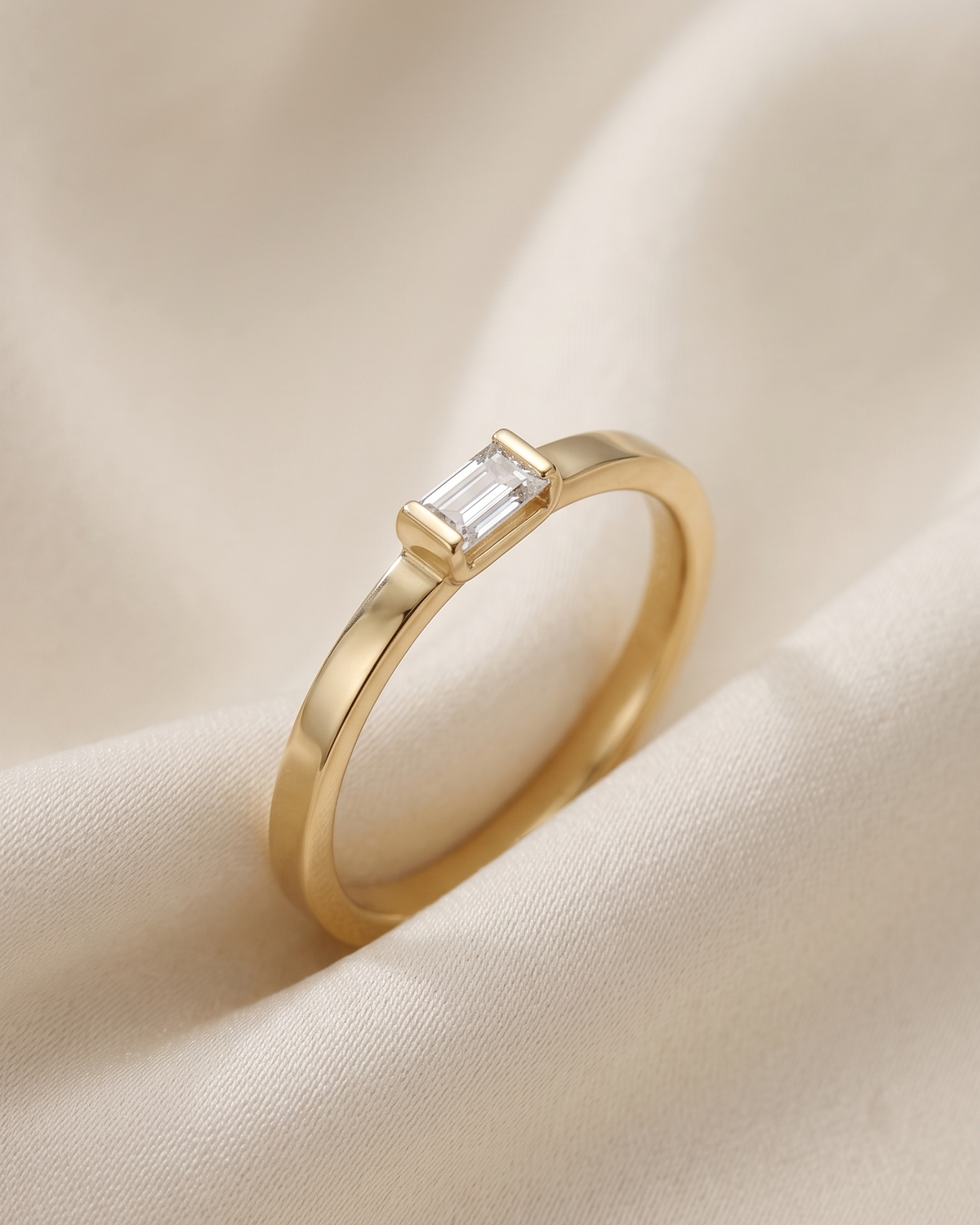 Baguette Gold Ring Diamond