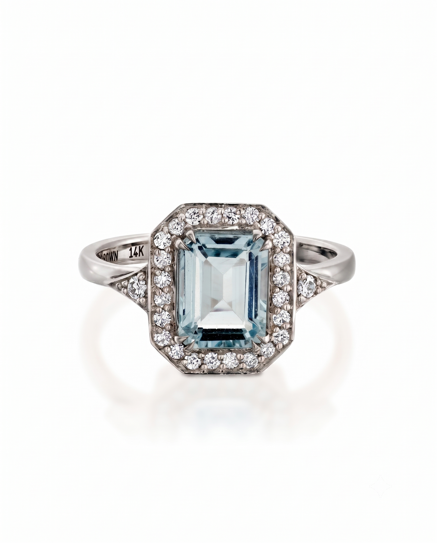 Katerina Gold Ring With Aquamarine