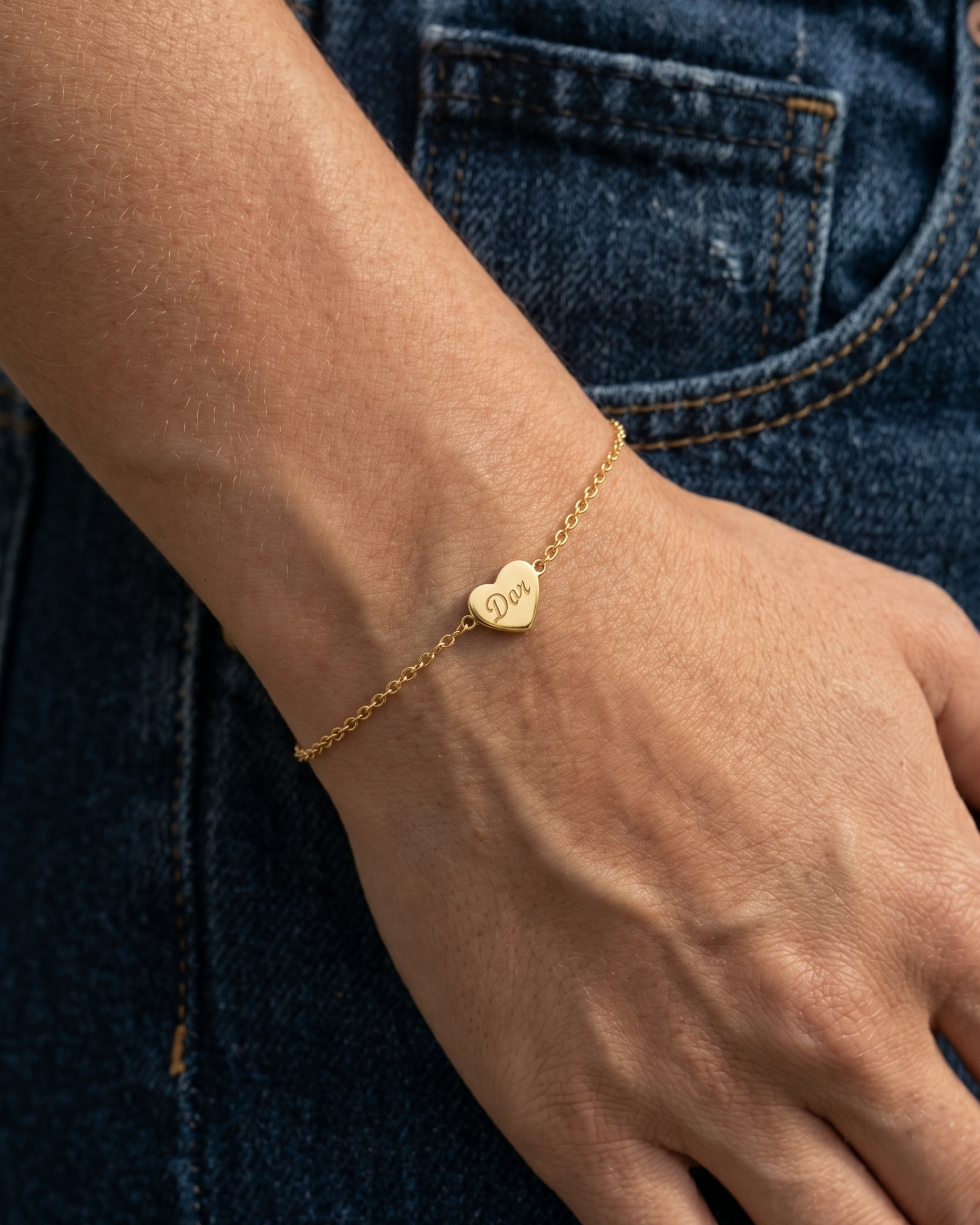 Heart Bracelet with Engraving
