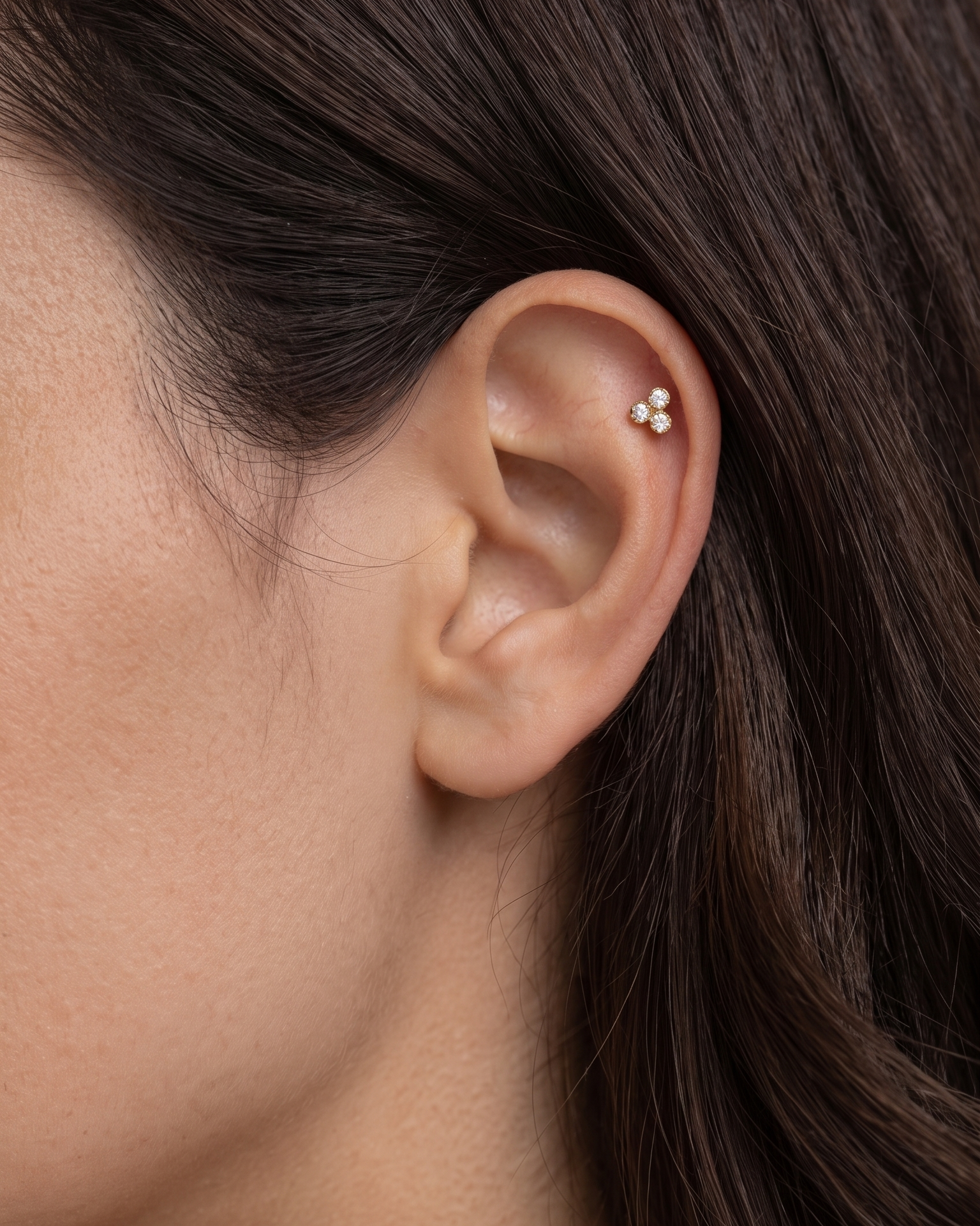 Henrietta Piercing Earring white Diamonds