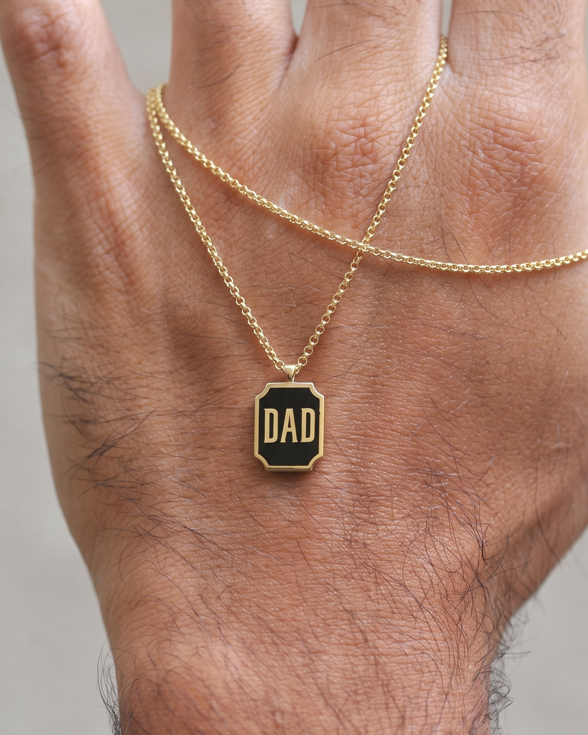 Enamel DAD / MOM Necklace