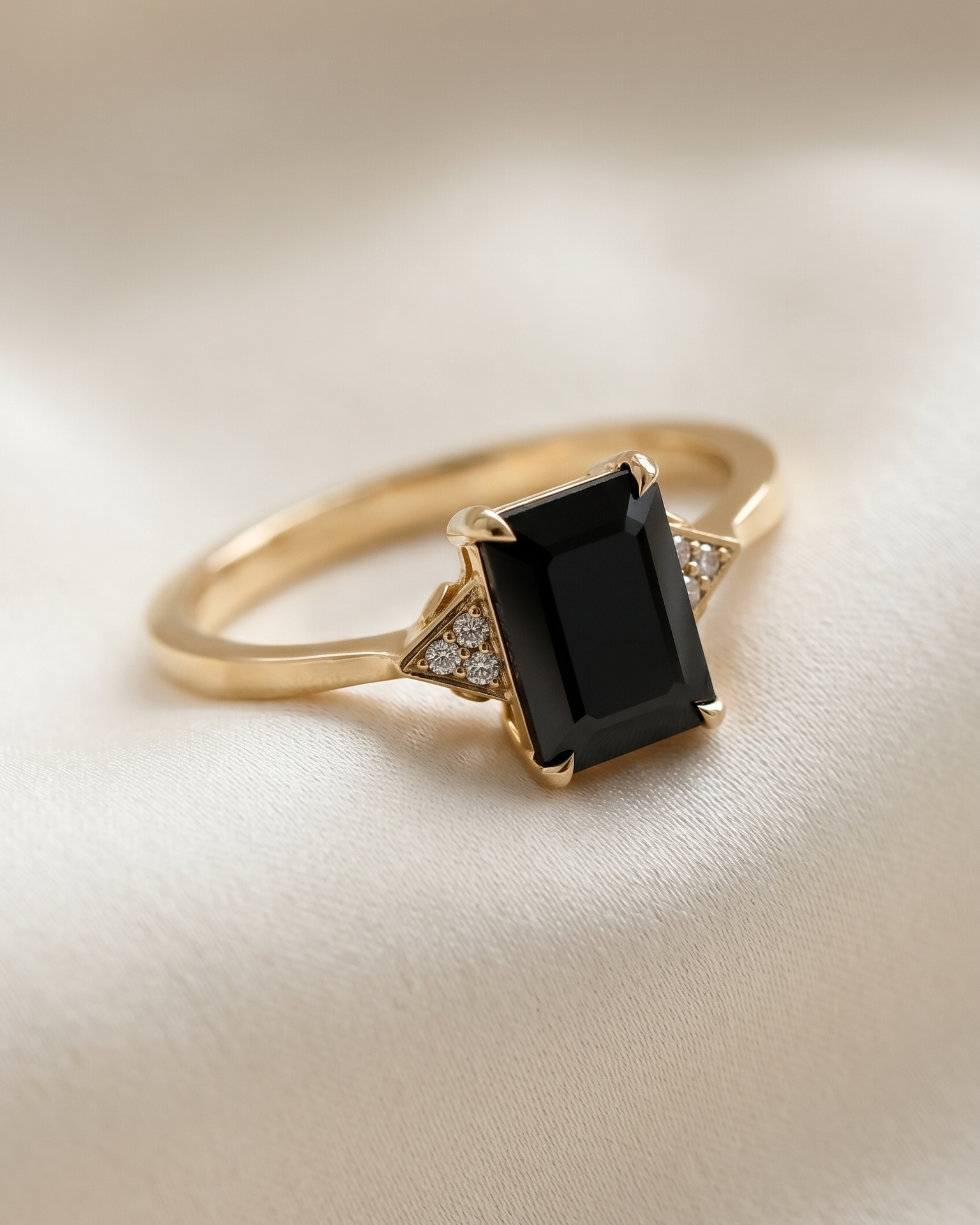 Meghan Ring With Black Diamond