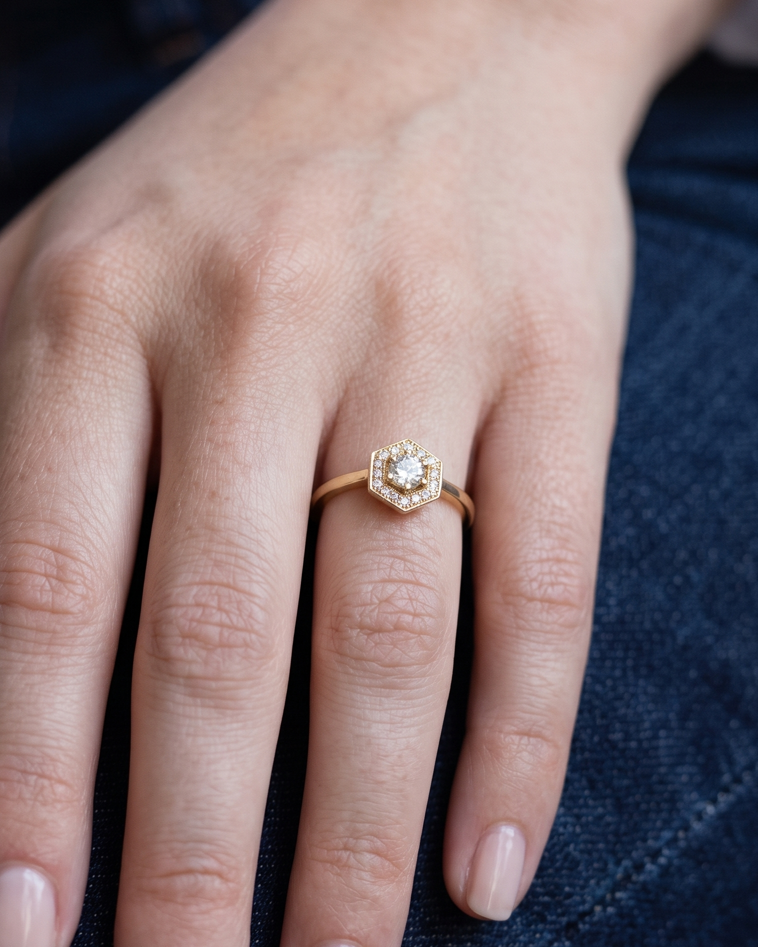 Amy Gold Ring 3.5mm Diamond