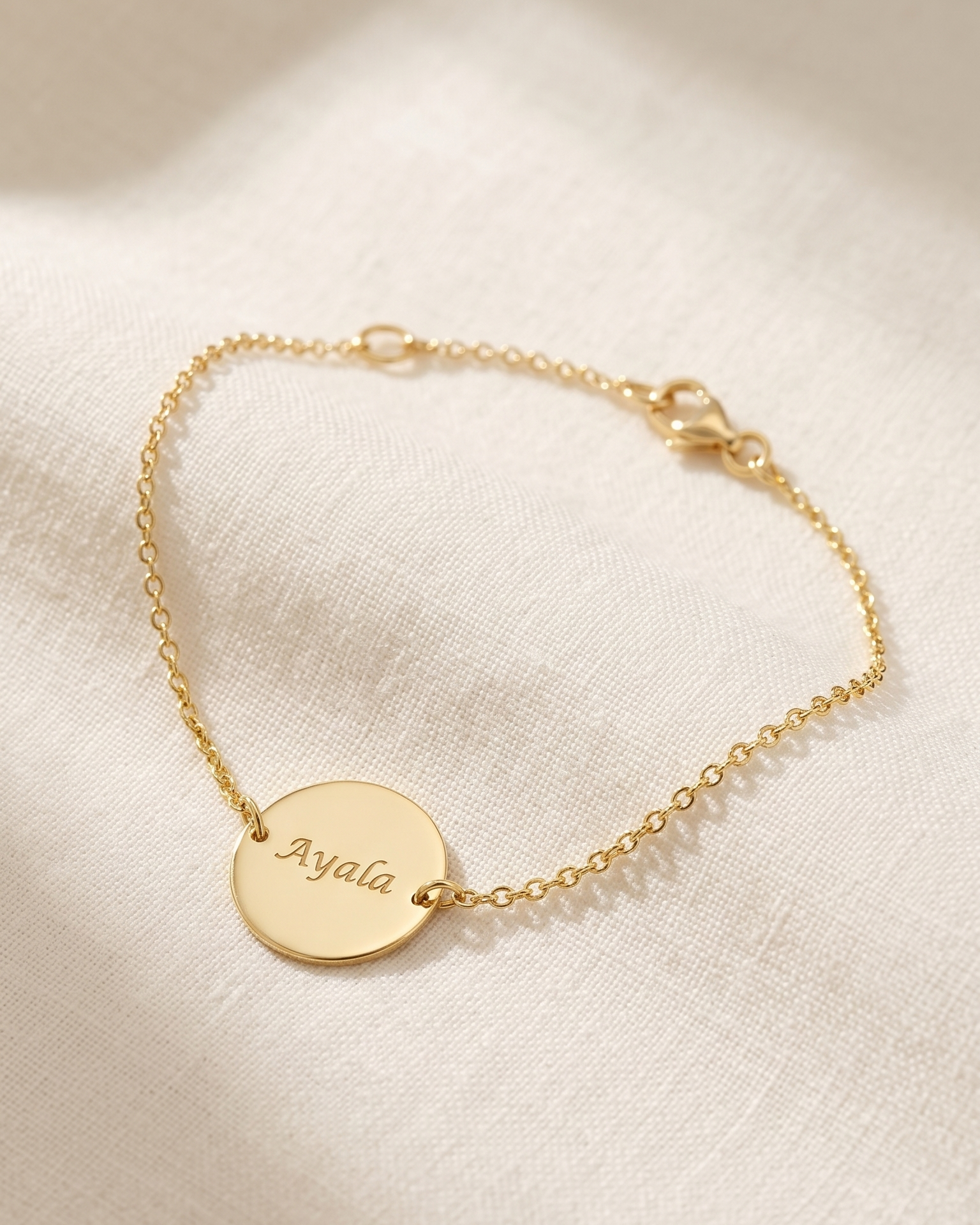 Chiara Gold Bracelet Engraving