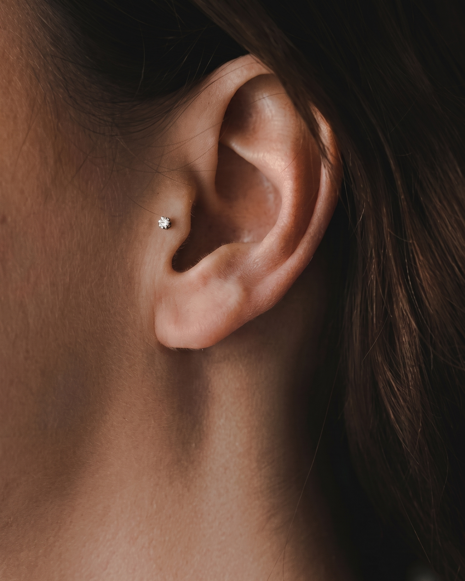 Martina Piercing Earring White Diamond