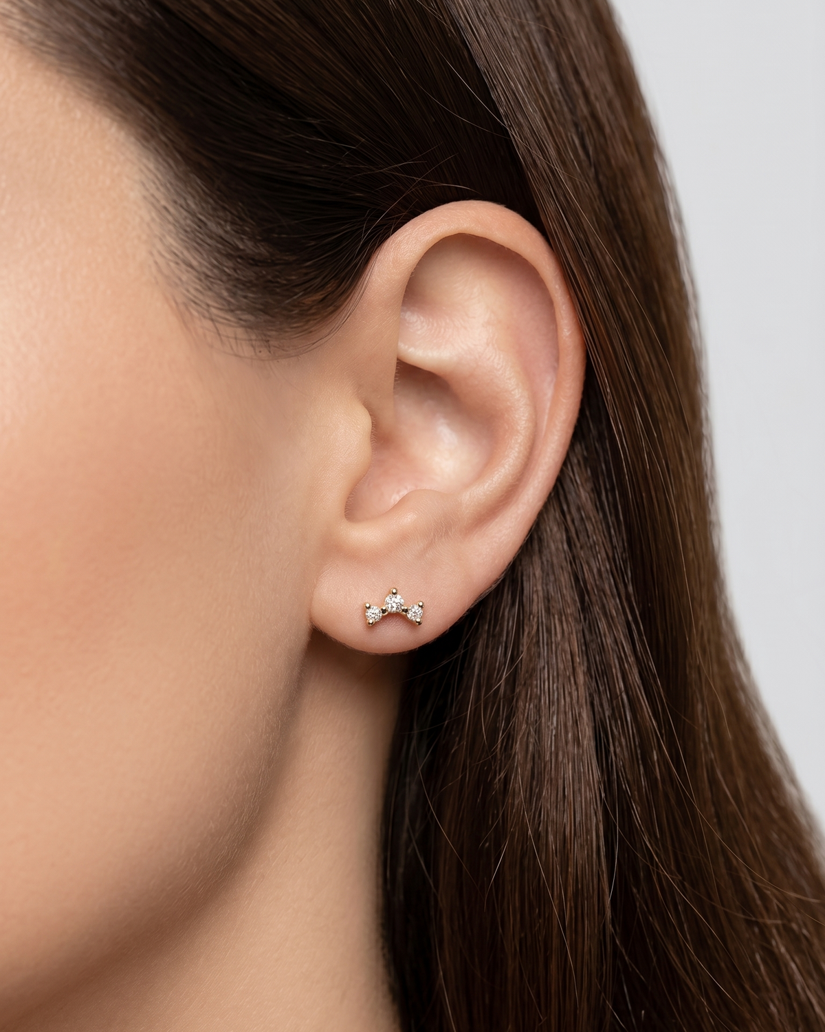 Frida White Diamond Earring