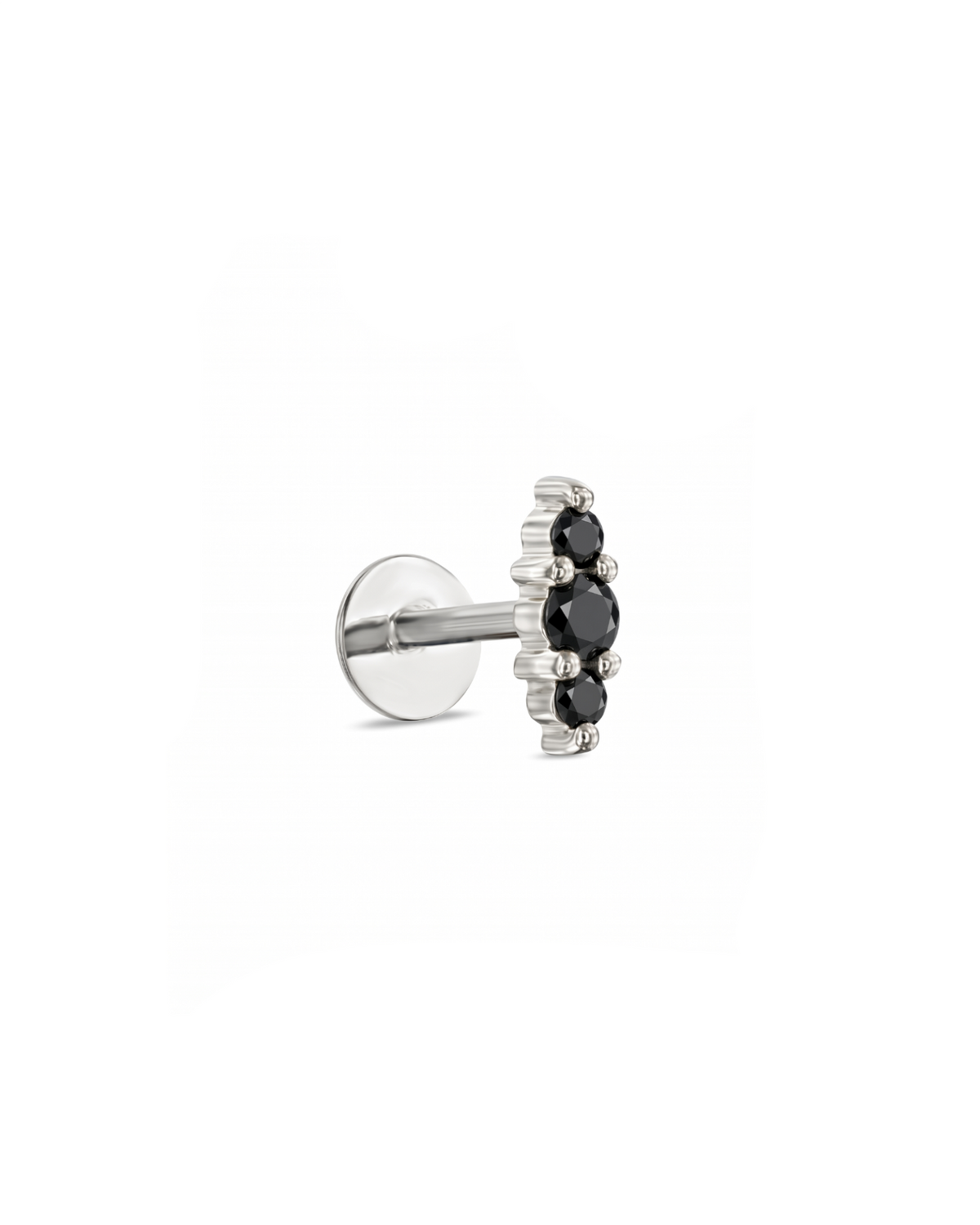 Audrey Piercing Earring With Black Diamonds