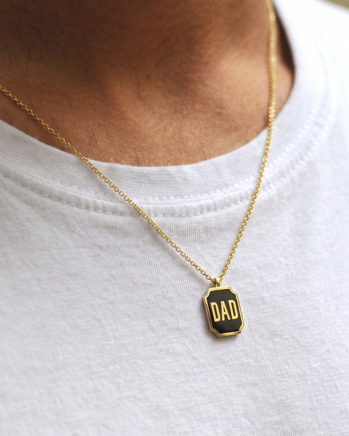 Enamel DAD / MOM Necklace