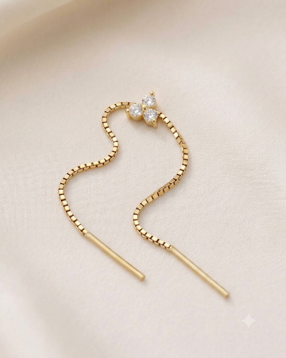 Nina mini grace Earring White Diamond