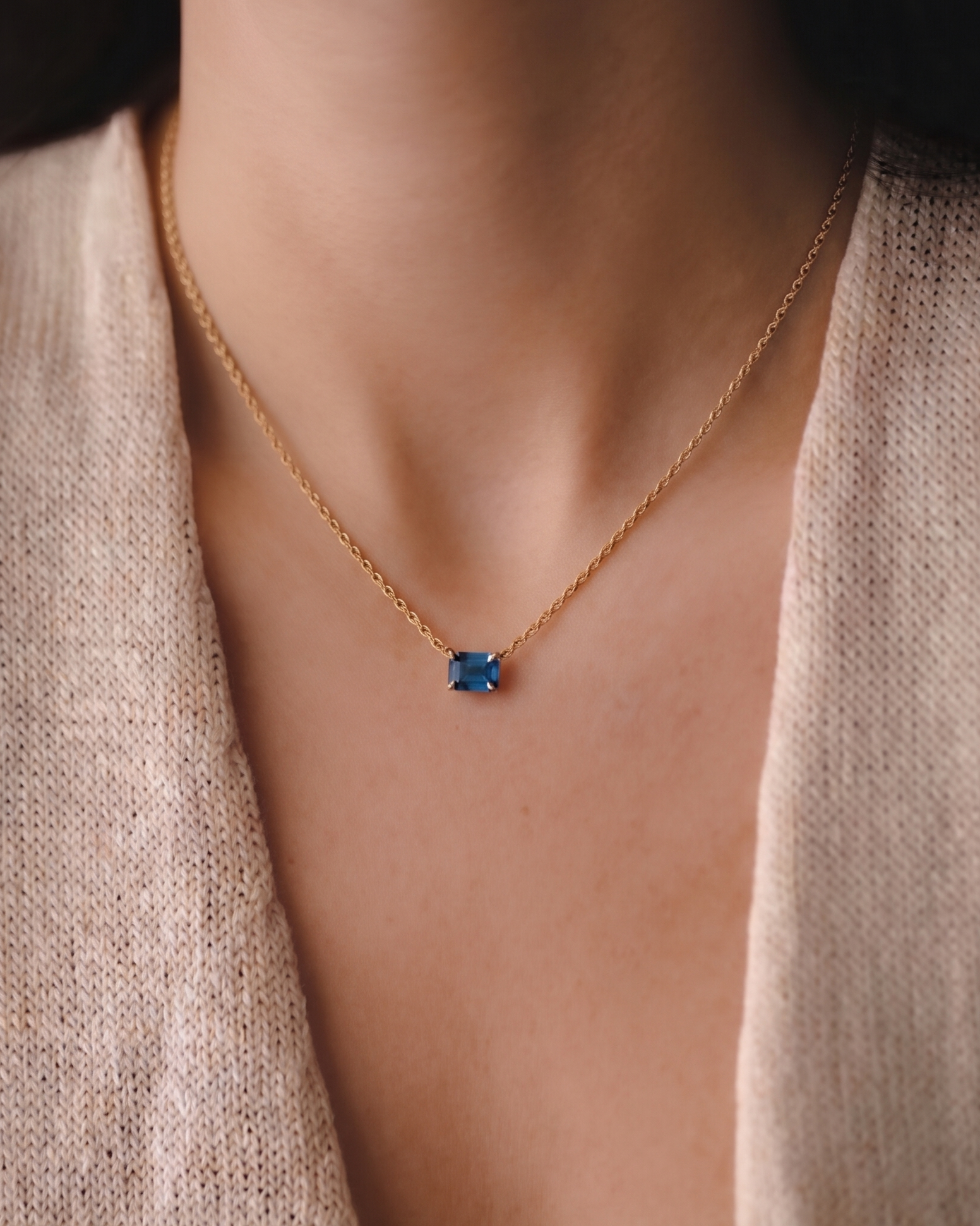 Eloise Necklace blue topaz