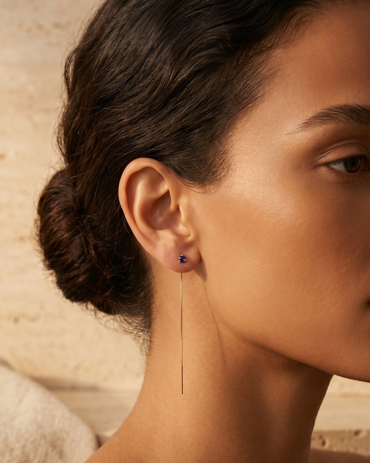 Noni Earring With blue Sapphire