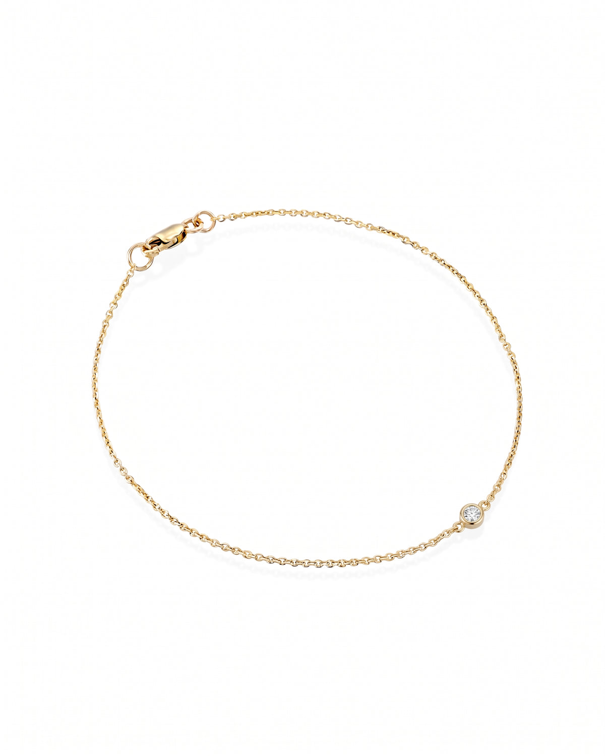 Alexis Gold Bracelet 3MM White Diamond