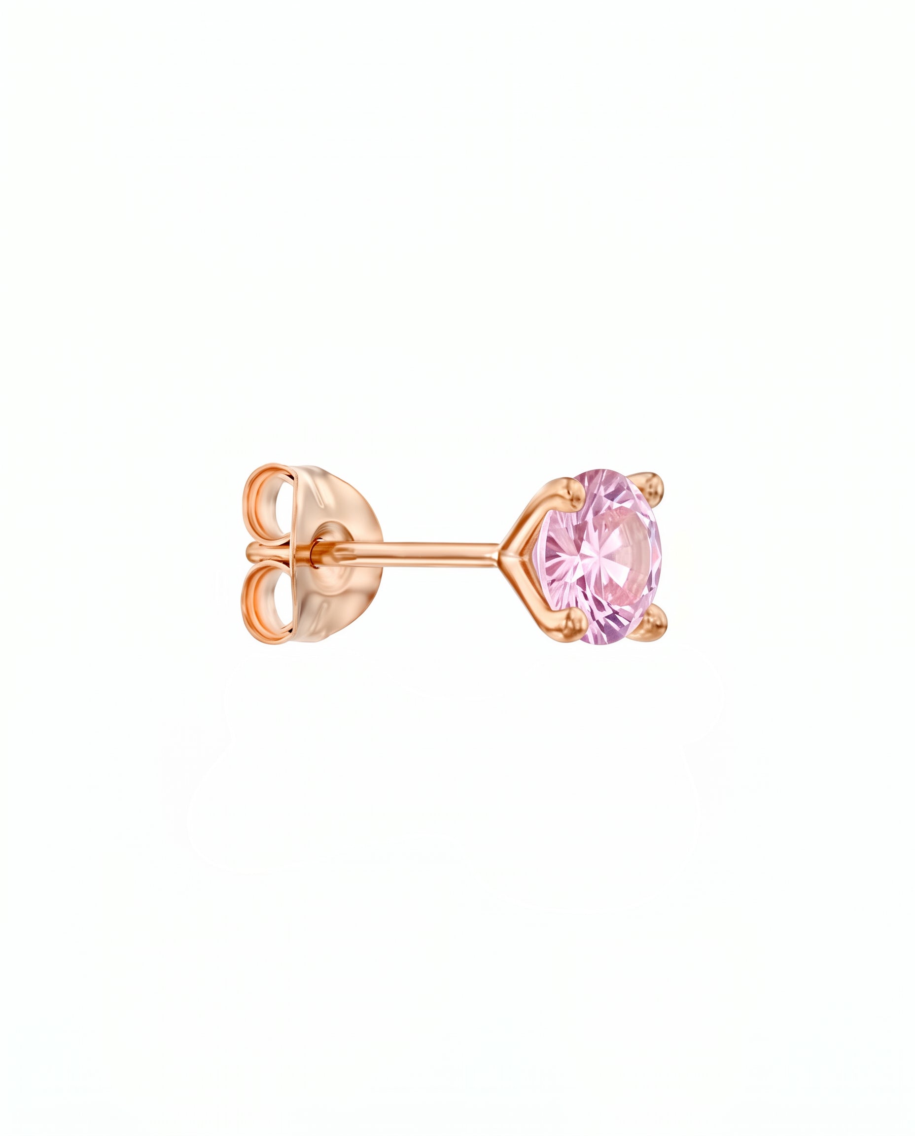 Martina Gold Earring 5mm pink sapphire