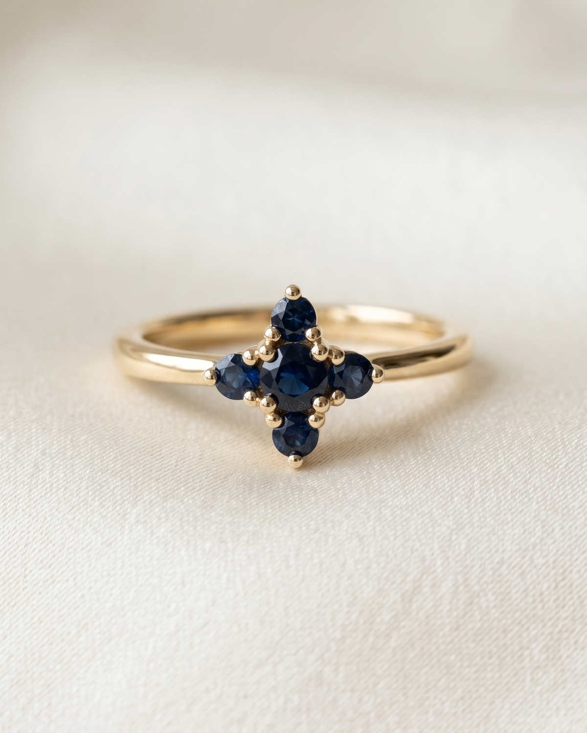 Eliana Ring with Blue Sapphires