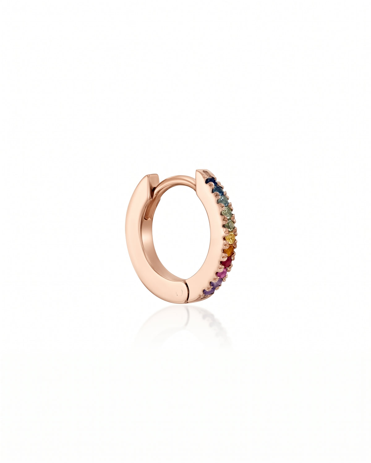 Khloé Medium Hoop Gold Earring rainbow