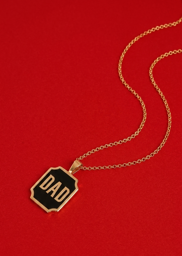 Enamel DAD / MOM Necklace