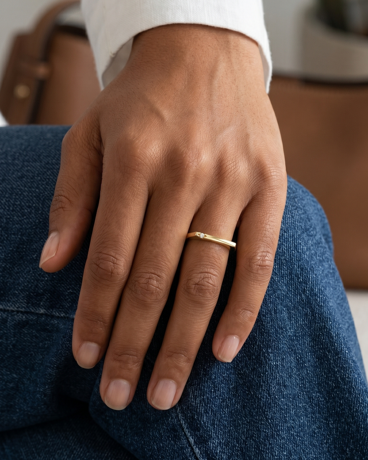 Miranda Gold Ring white Diamond