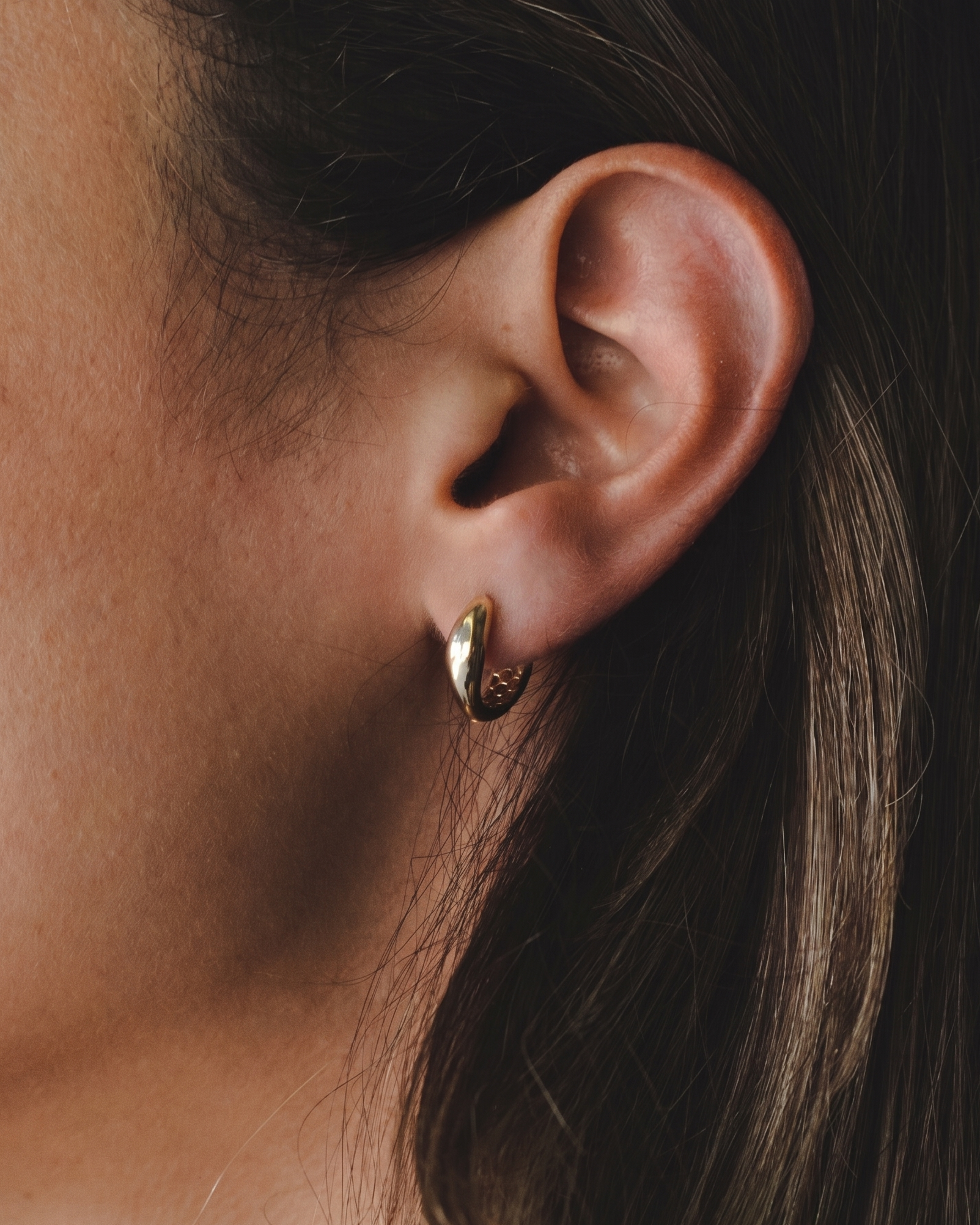 Denis gold hoop earrings
