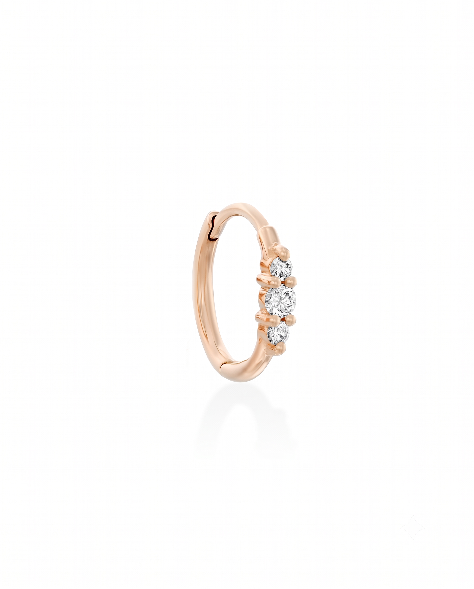 Audrey Hoop Earring with White Diamonds