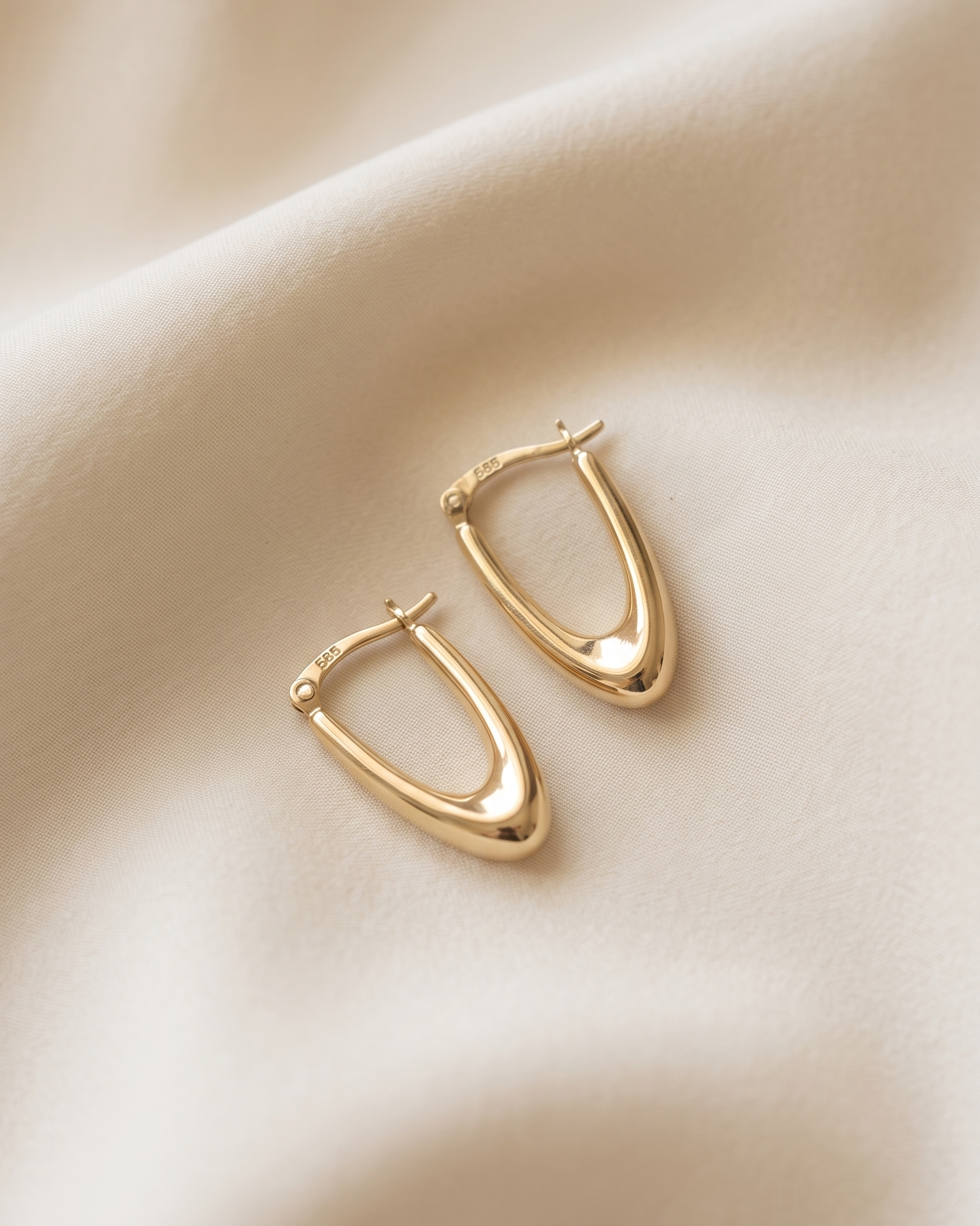 Mika gold hoop earrings