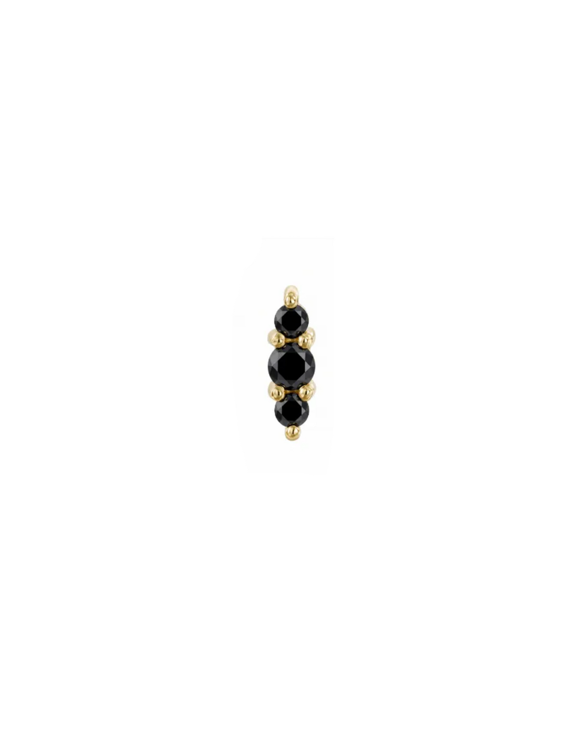 Audrey Piercing Earring With Black Diamonds