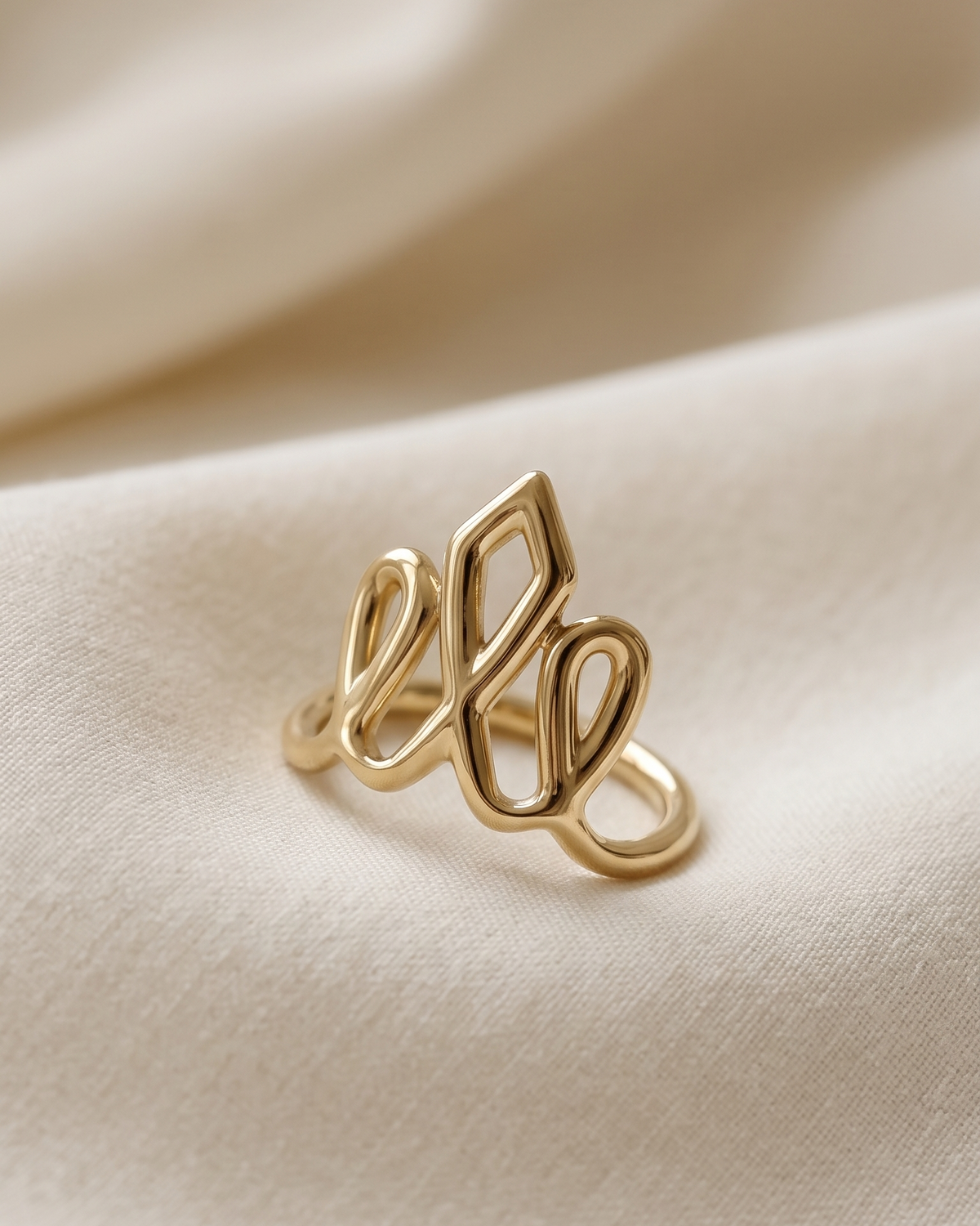 Large Crown Gold Ring