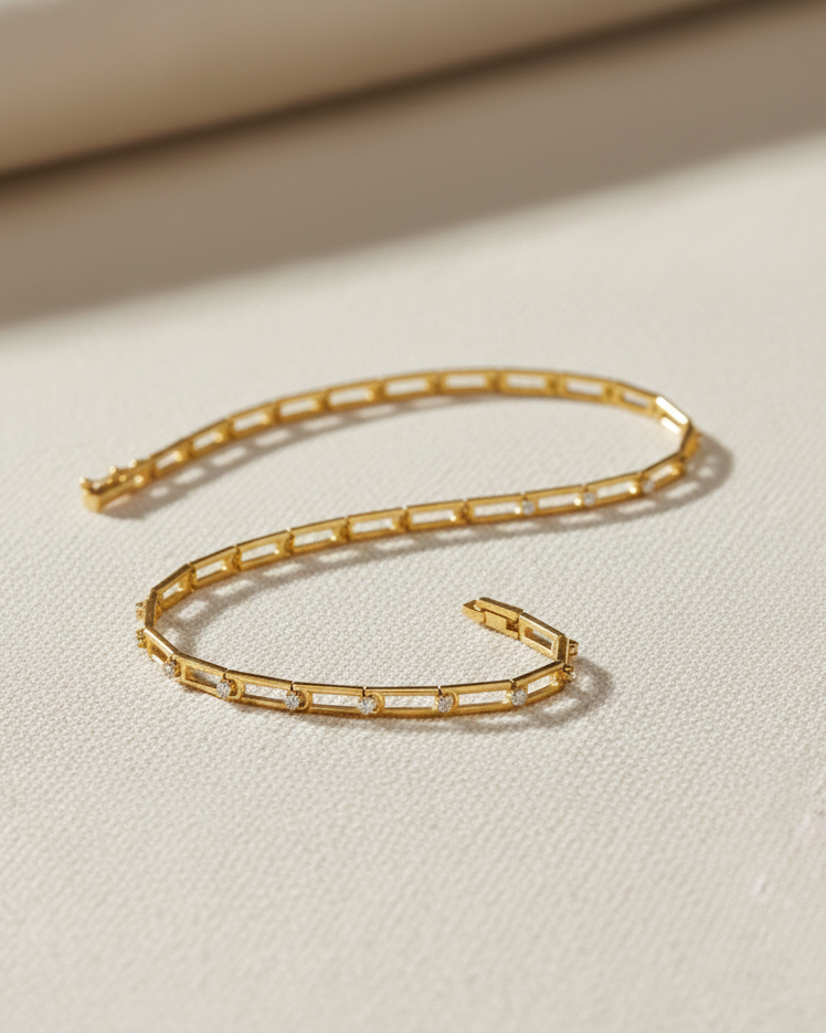 Choker Necklace 07 White Diamonds