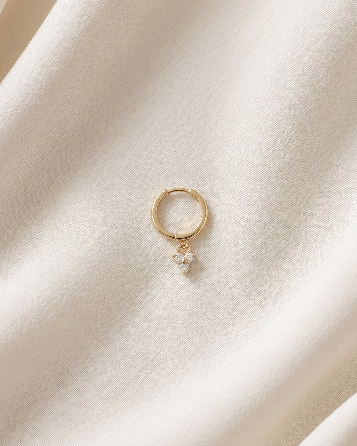 kylie hoop grace diamond gold earring