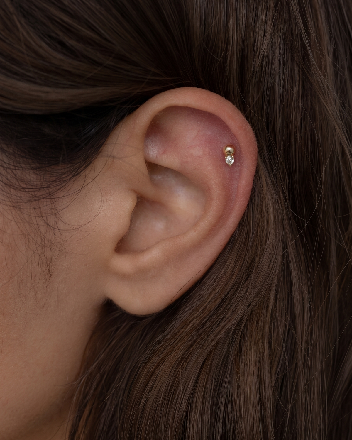 Marie Piercing Earring With White Diamond